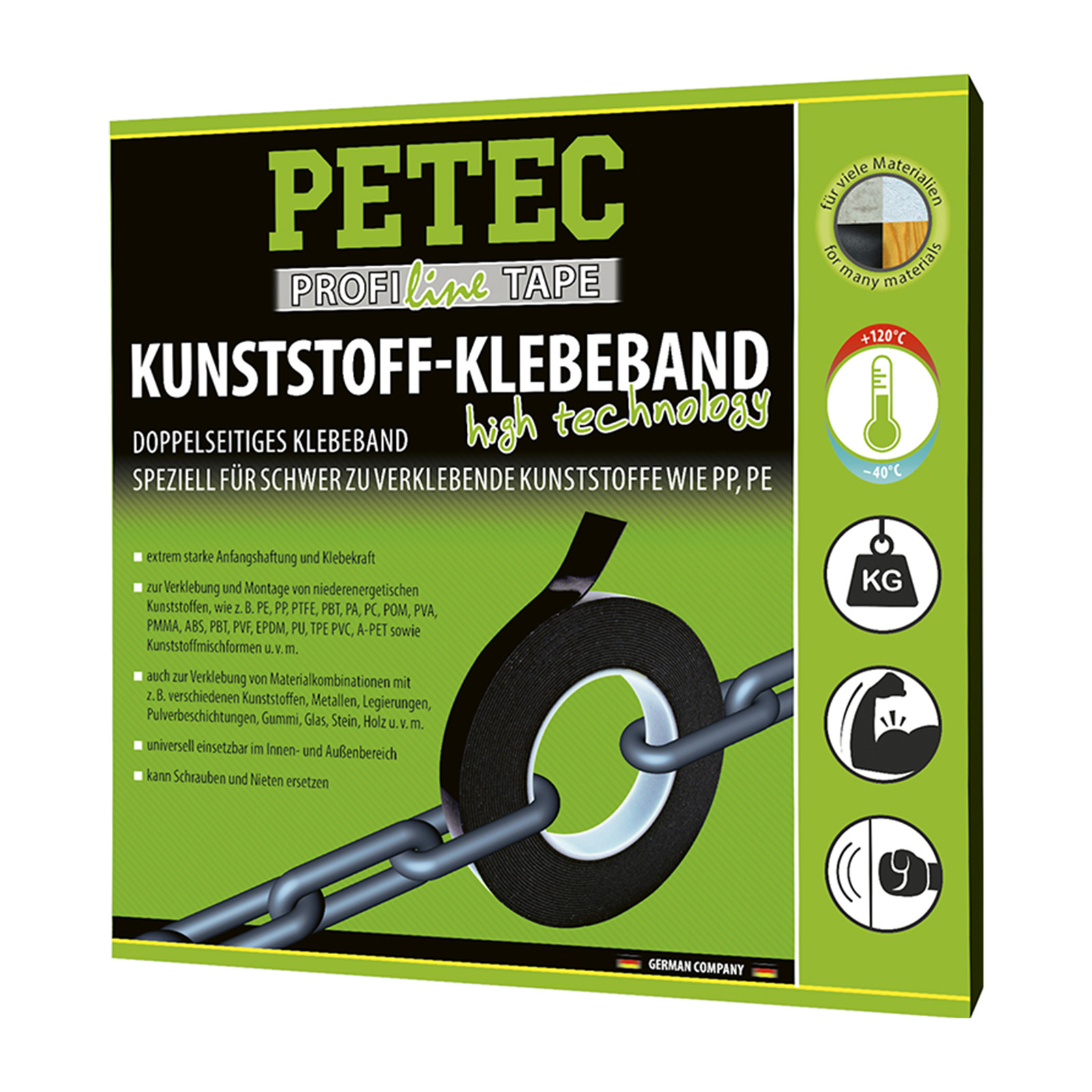 PETEC Kunststoffklebeband 10m