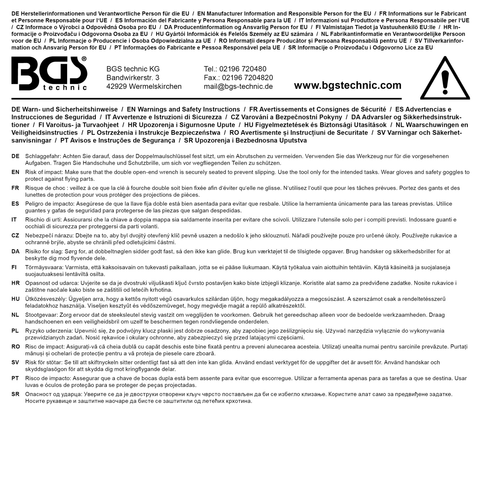 BGS Doppel-Gabelschlüsselsatz BGS Do it yourself