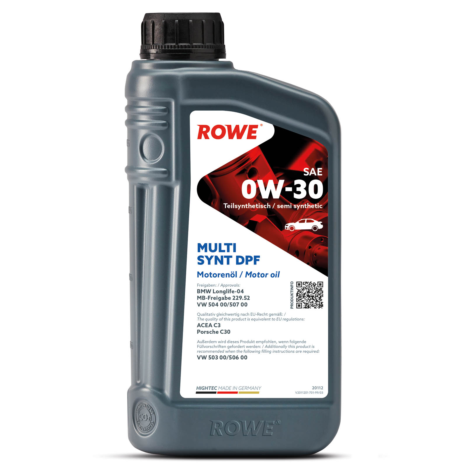 1L ROWE MOTORÖL HIGHTEC MULTI SYNT DPF 0W-30