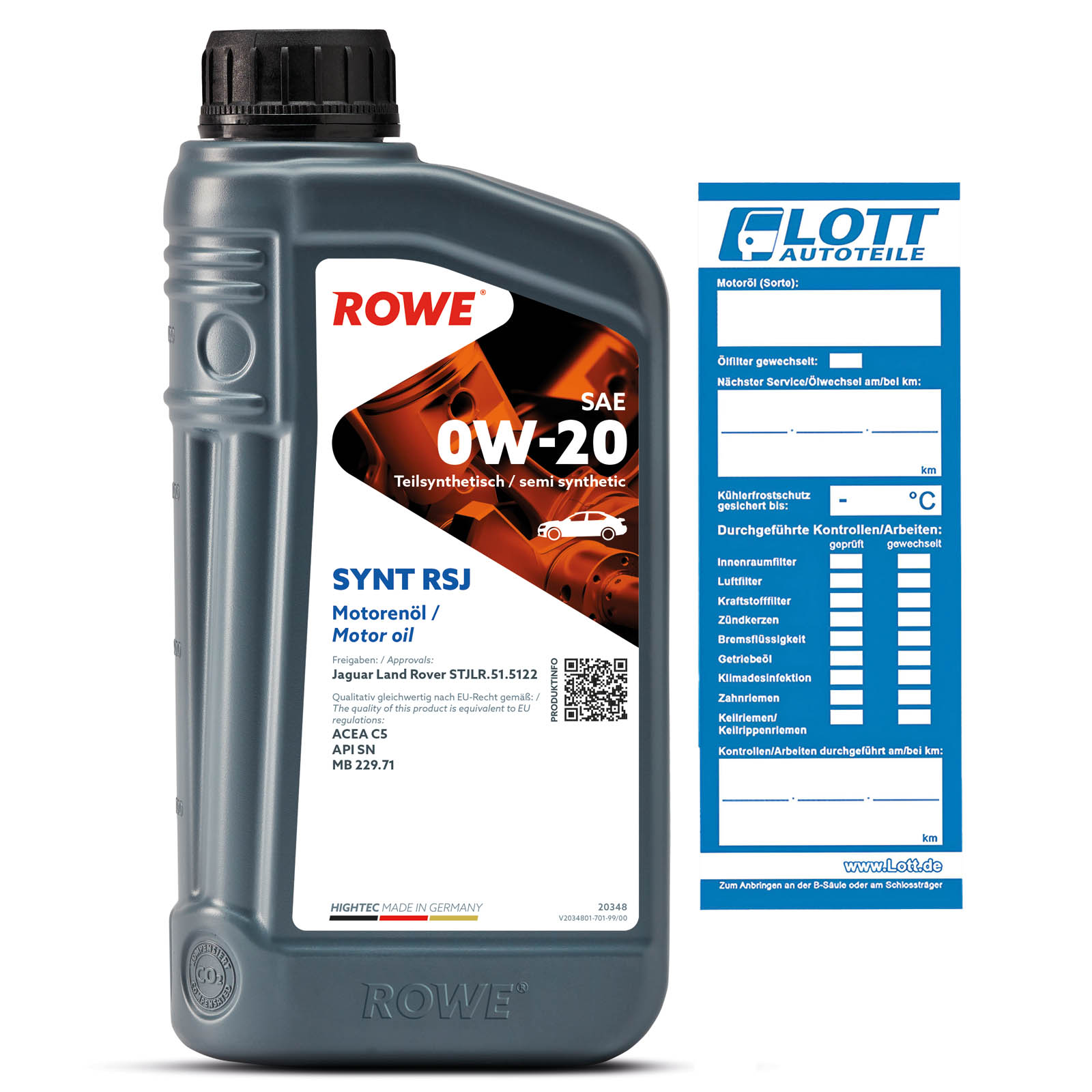 ROWE Motoröl HIGHTEC SYNT RSJ SAE 0W-20 (20348)