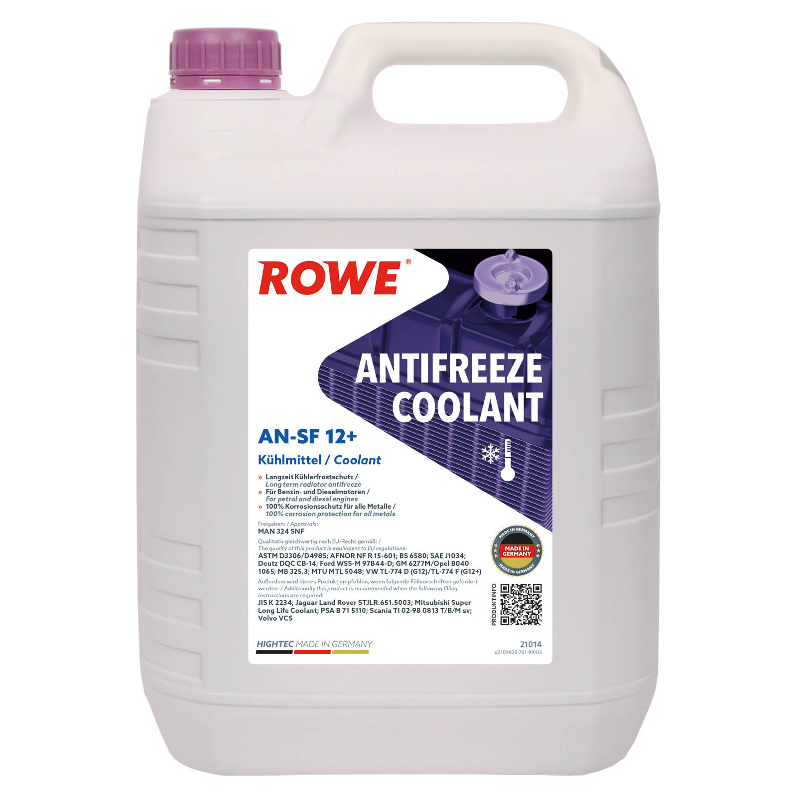 5L ROWE HIGHTEC ANTIFREEZE G12+ Kühlerfrostschutz