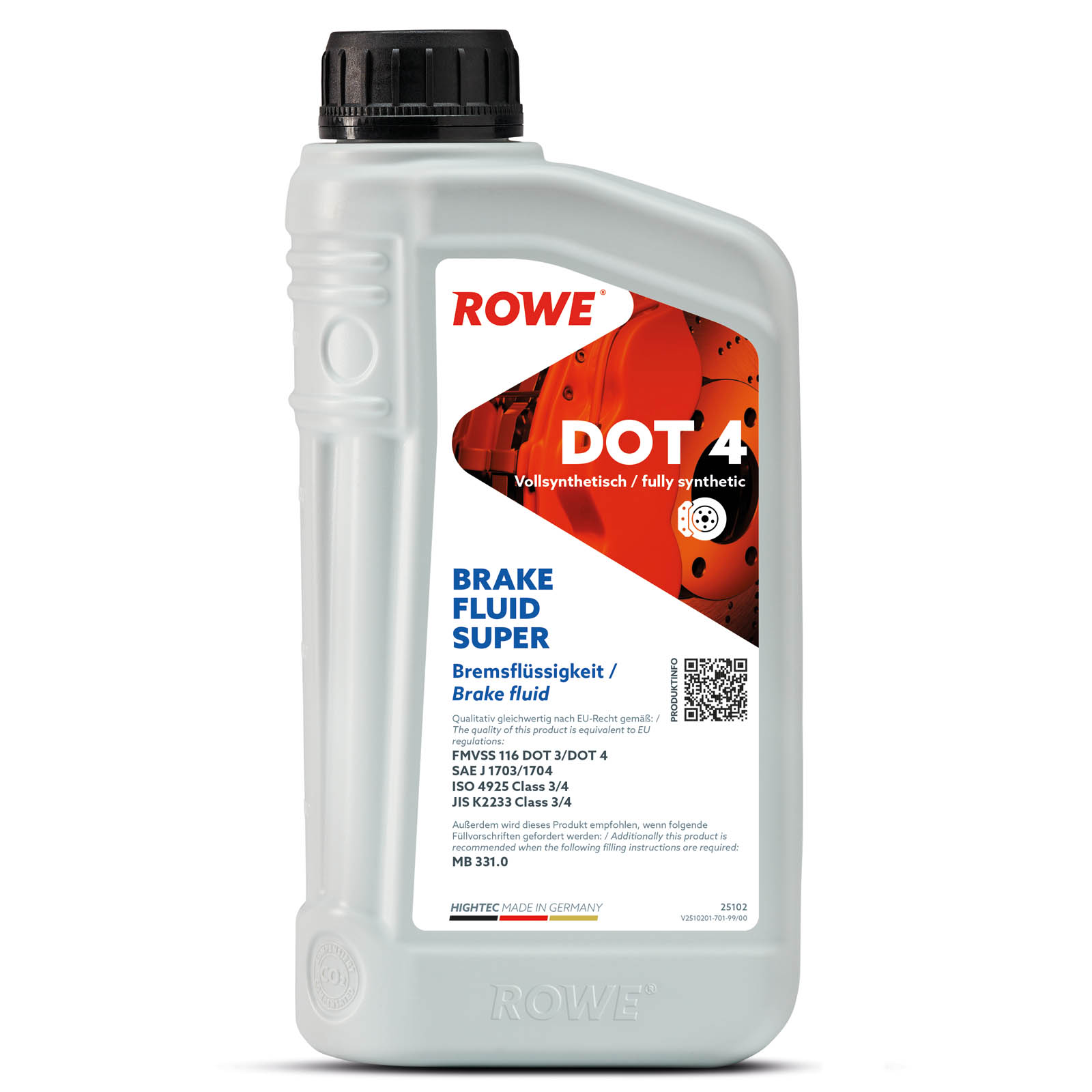 1L ROWE HIGHTEC BRAKE FLUID SUPER DOT 4 Bremsflüssigkeit