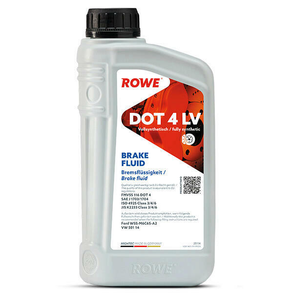 1L ROWE HIGHTEC BRAKE FLUID DOT 4 LV Bremsflüssigkeit