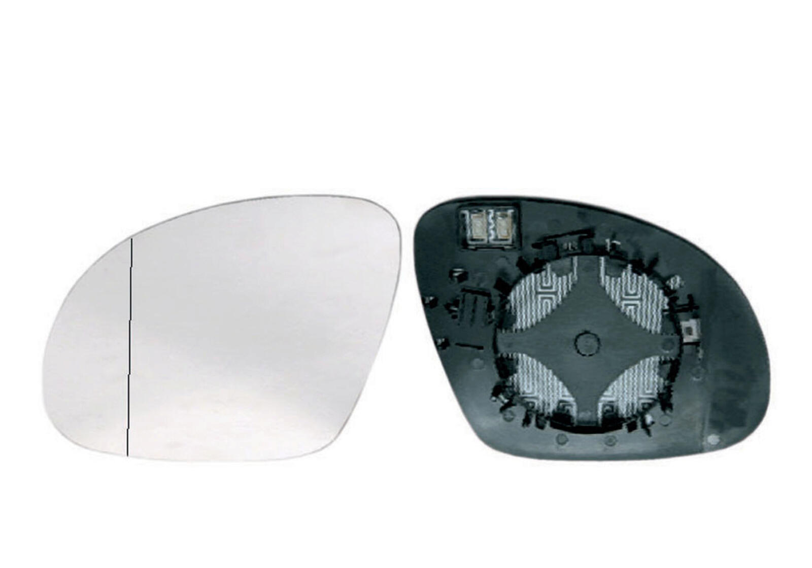 Spiegelglas Au&szlig;enspiegel links passend f&uuml;r VW Tiguan 2.0 Skoda Yeti 1.2 Sharan