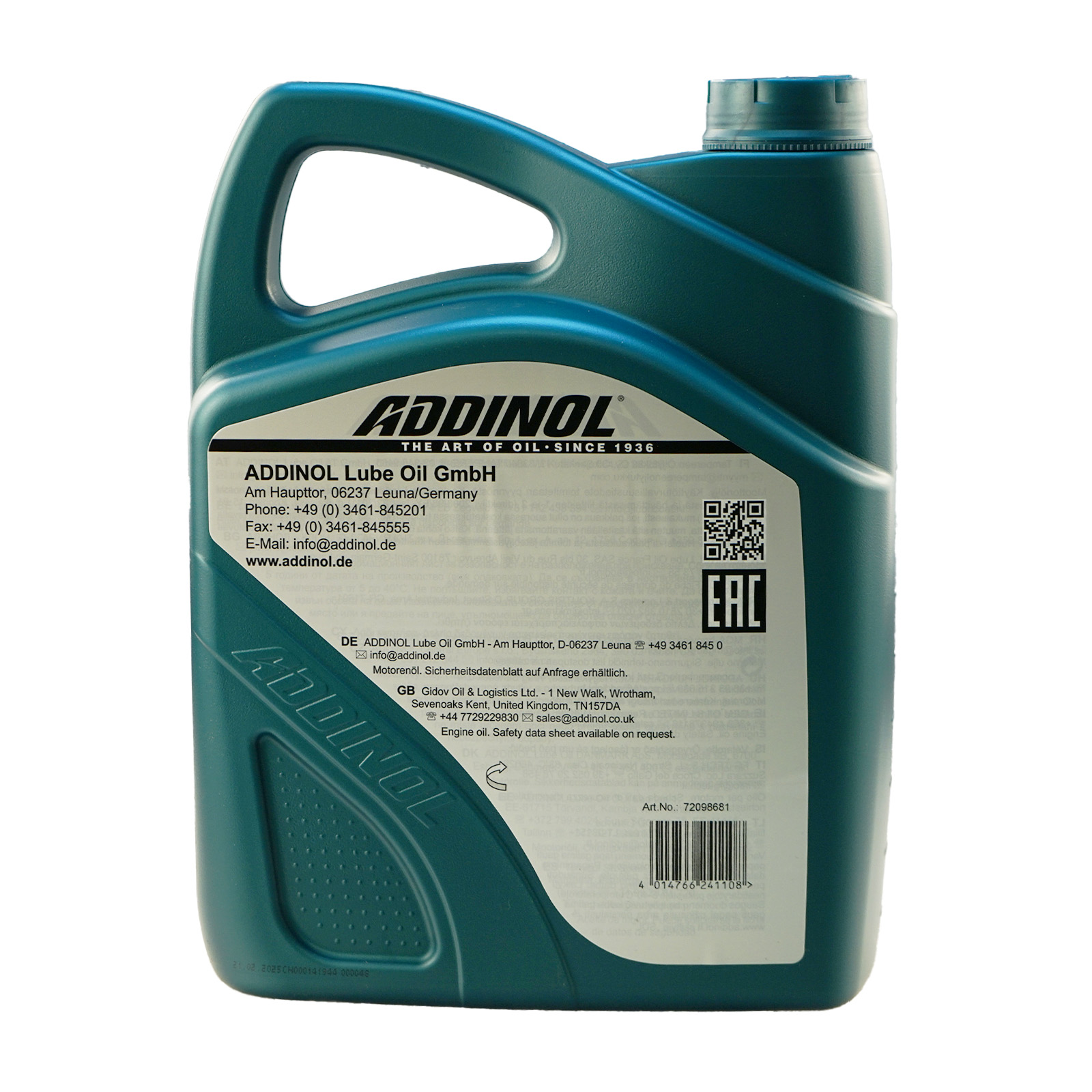 5L ADDINOL GIGA LIGHT MV 5W-30 Motoröl ACEA C3 passend für BMW LL 04 VW 504.00 507.00 MB 229.31