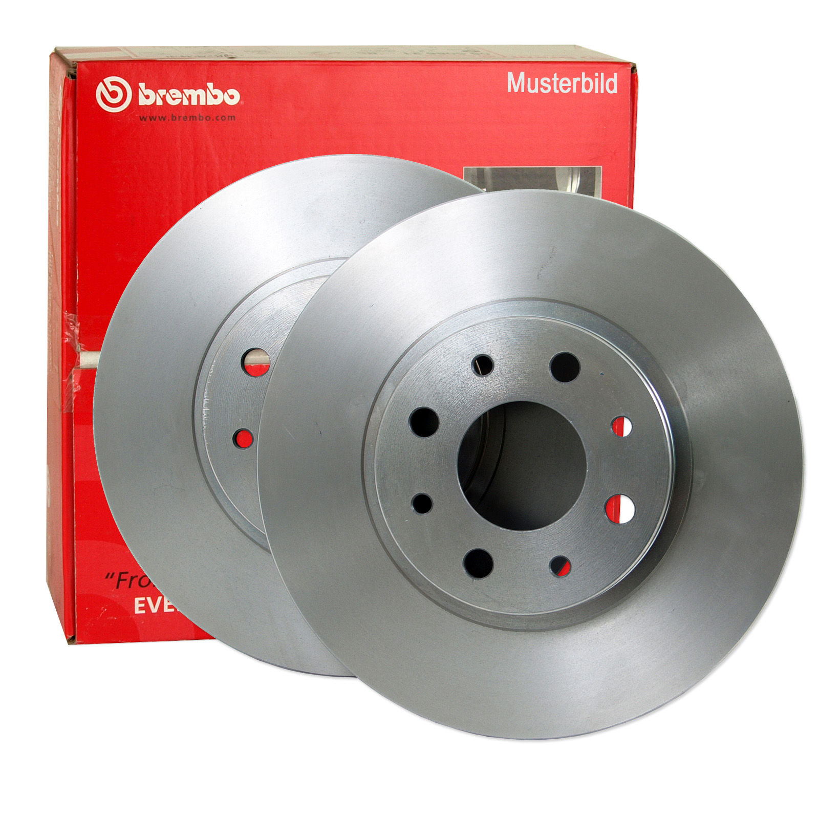 2x BREMBO Bremsscheibe PRIME LINE - With Bearing Kit