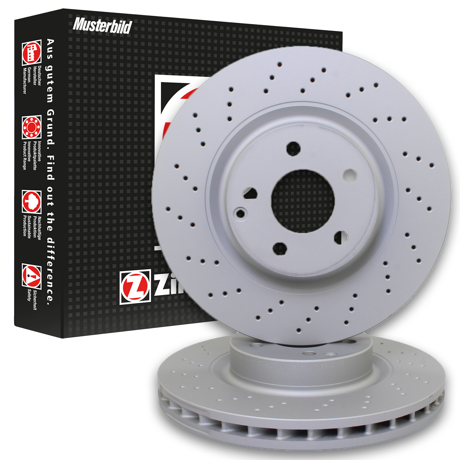 2x Zimmermann Bremsscheiben Formula Z Ø330mm Hinten passend für A...