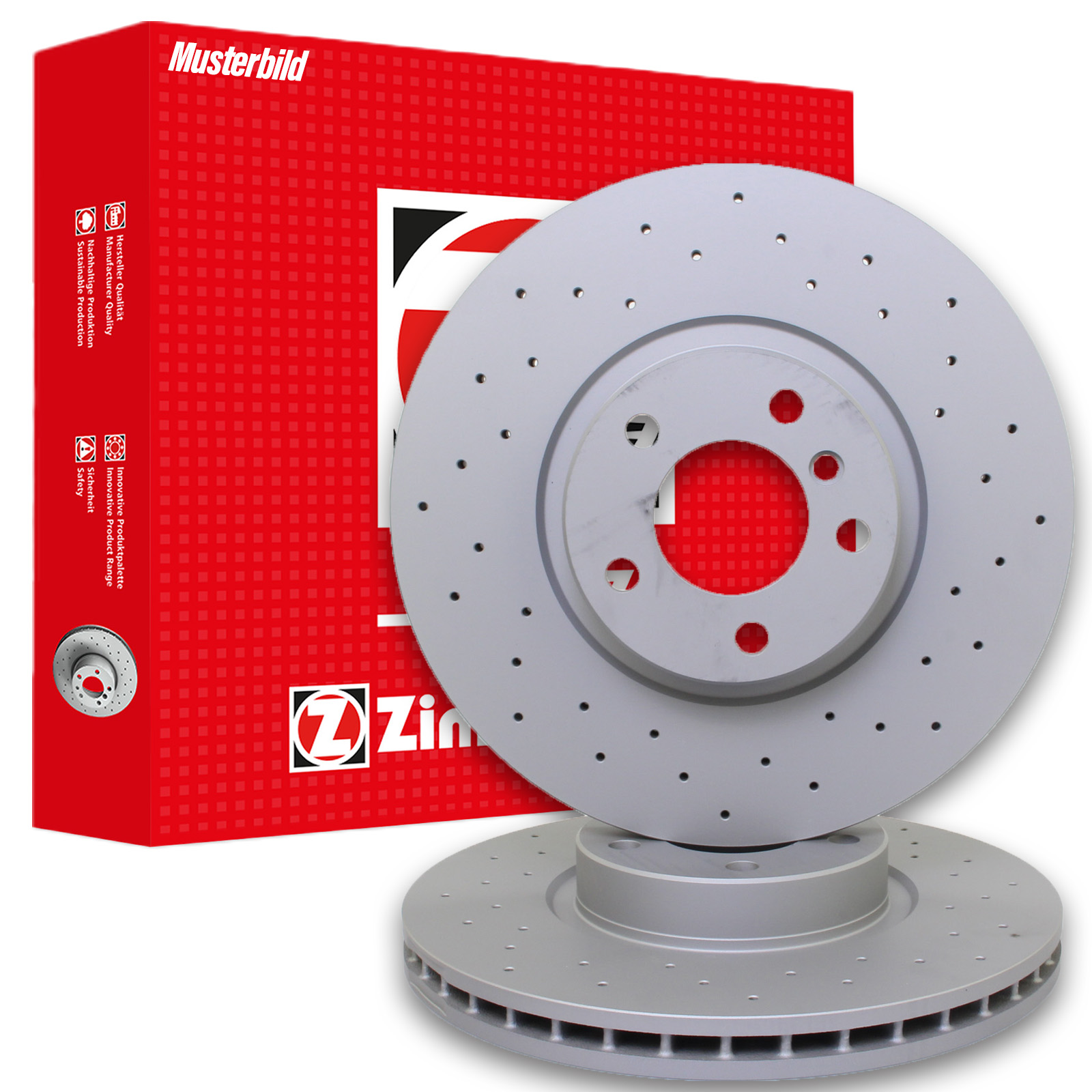 2x ZIMMERMANN Brake Disc SPORT BRAKE DISC COAT Z