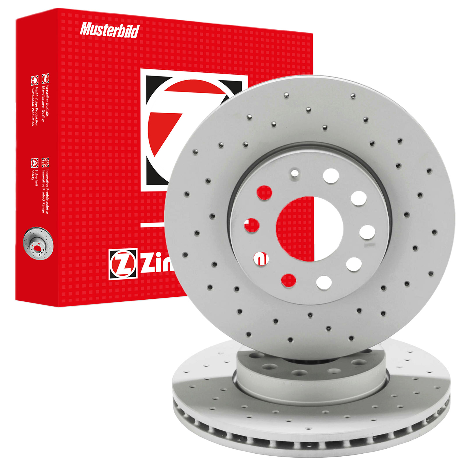 2x ZIMMERMANN Brake Disc COAT Z