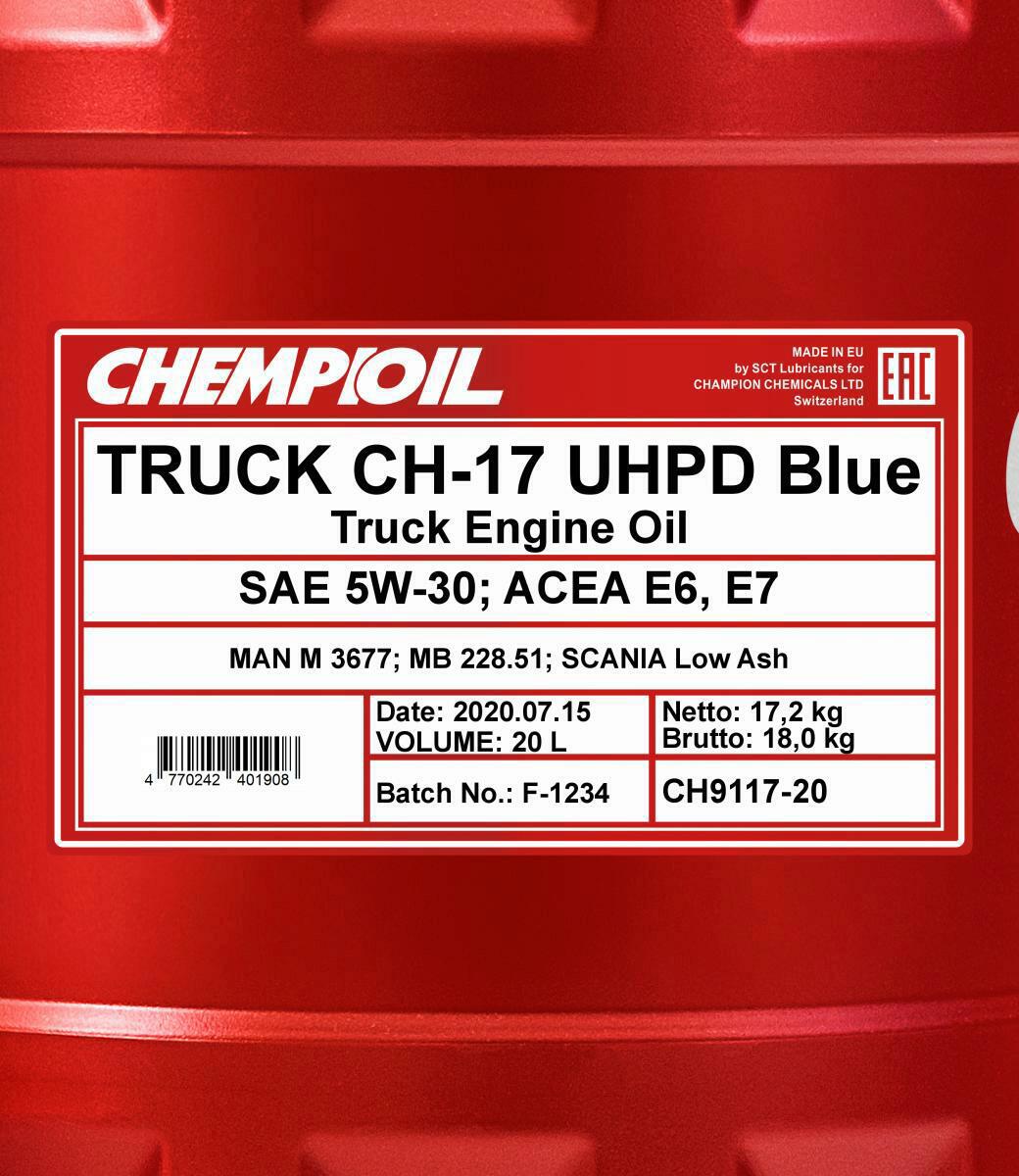20L Chempioil CH-17 TRUCK 5W-30 UHPD Blue