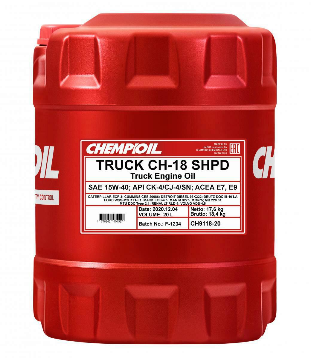 20L Chempioil TRUCK SHPD CH-18 15W-40