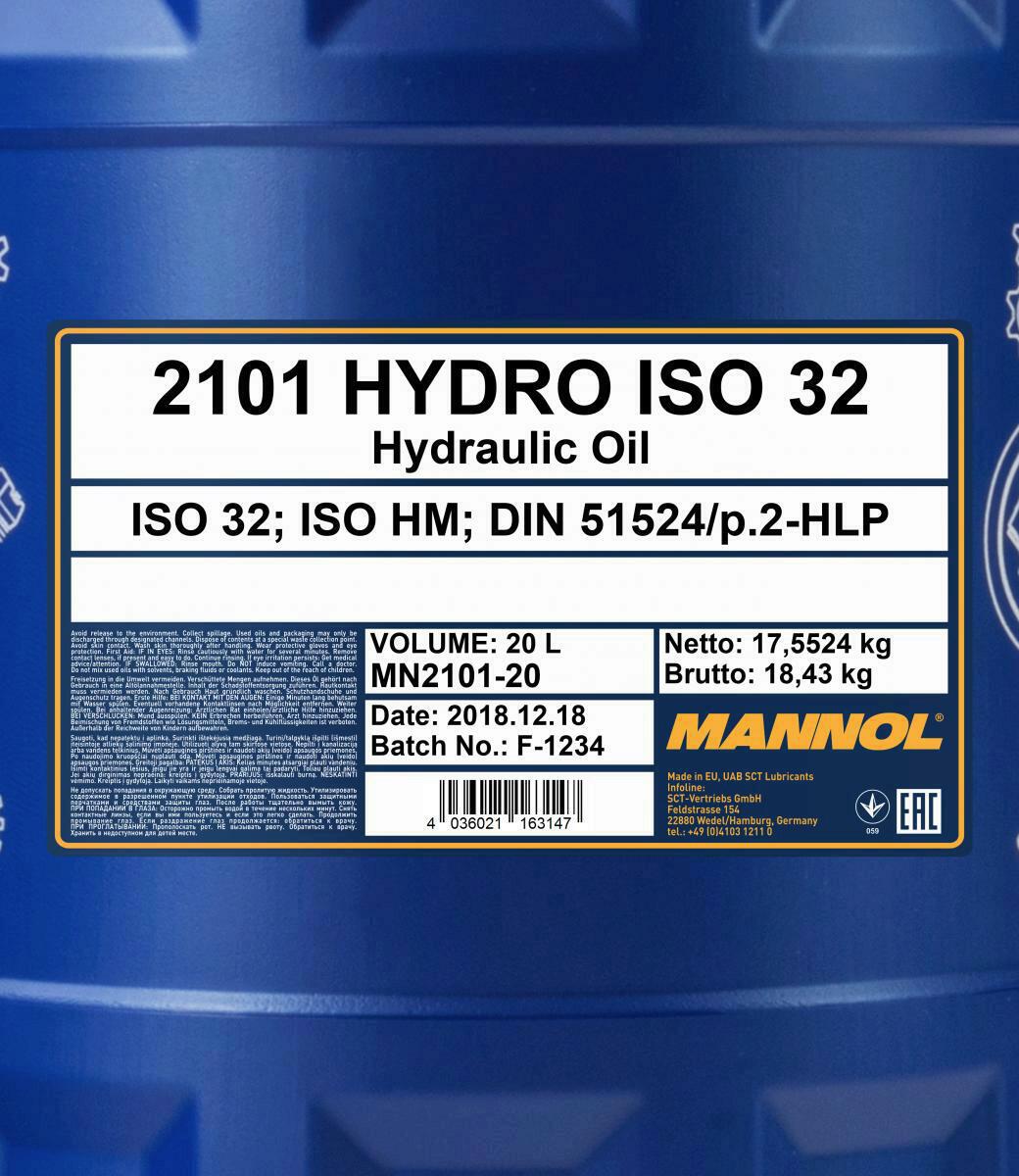 20L Mannol Hydro ISO 32 Hydrauliköl