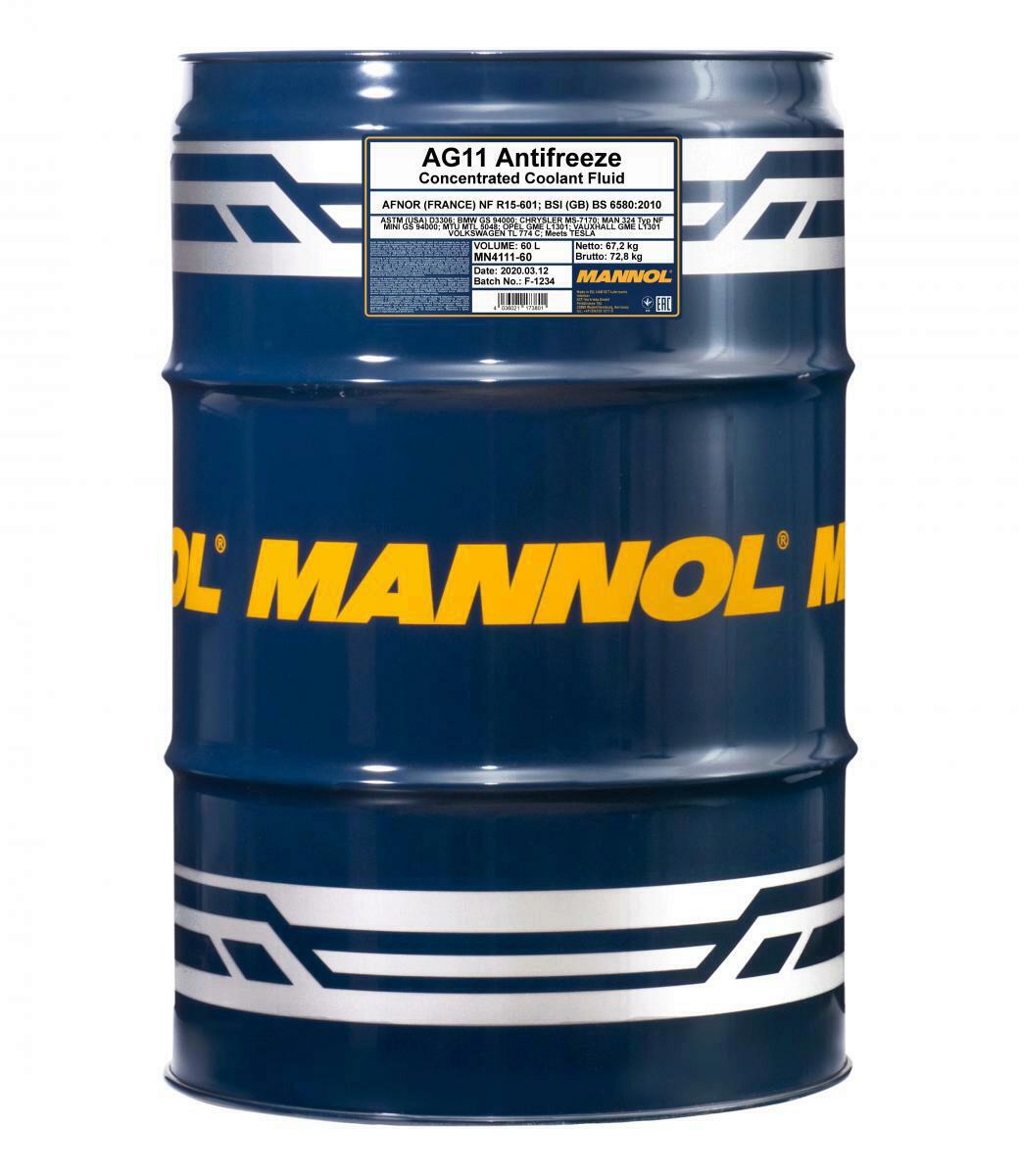 60L Mannol Kühlerfrostschutz Kühlmittel Konzentrat AG11 blau