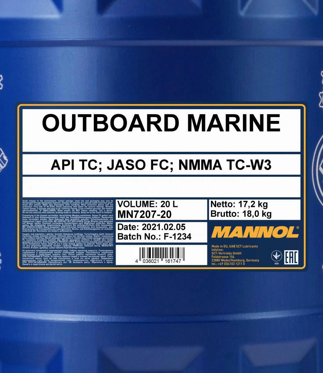 20L Mannol Outboard Marine 2-Takt Motoröl