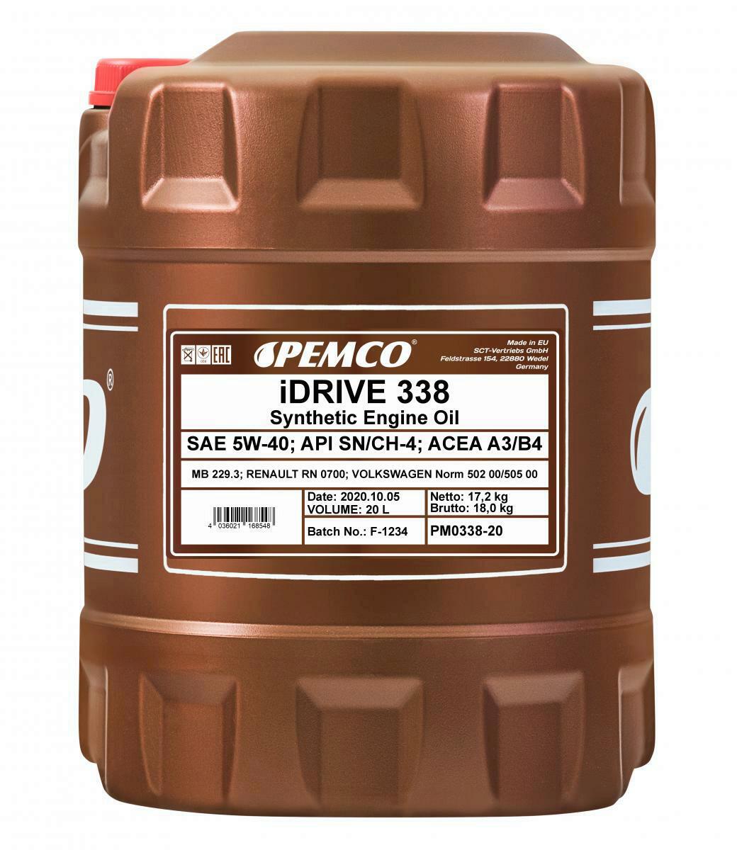 20L Pemco iDRIVE 338 5W-40 Motoröl