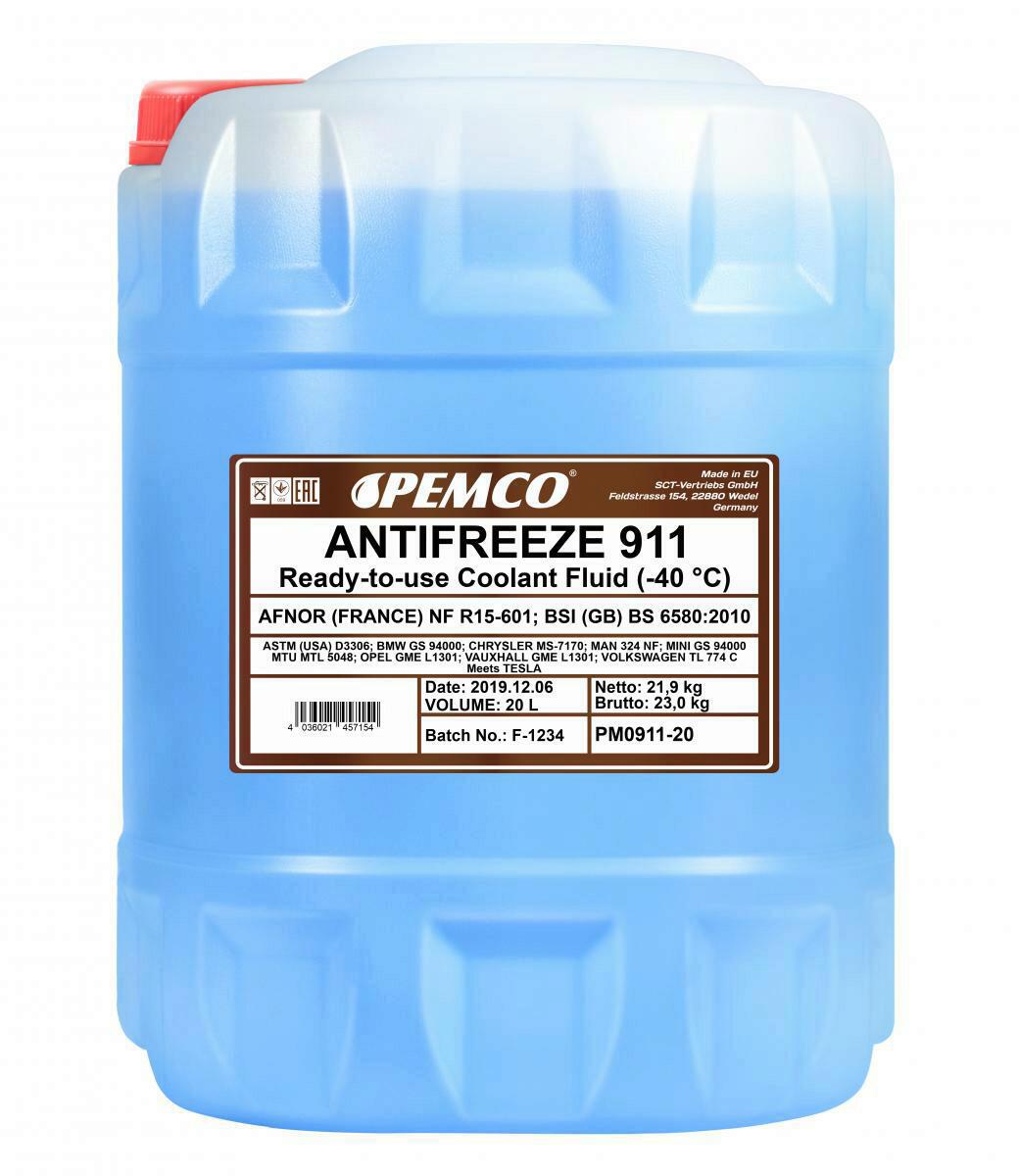 20L Pemco Kühlerfrostschutz Kühlmittel AG11 blau