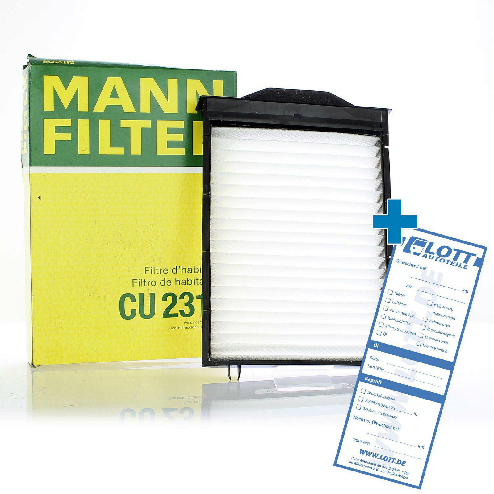 MANN-FILTER Innenraumfilter Filter Innenraumluft