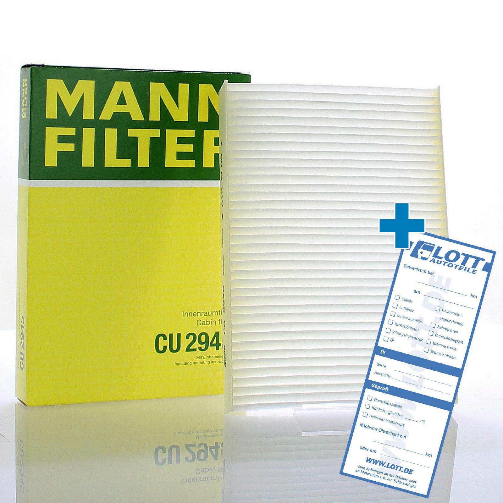MANN-FILTER Innenraumfilter Filter Innenraumluft