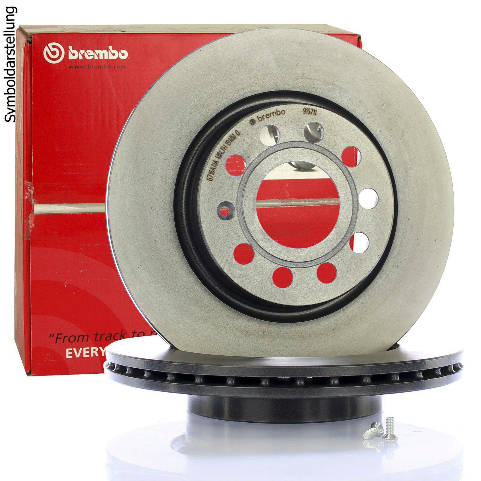 2x BREMBO Brake Disc COATED DISC LINE