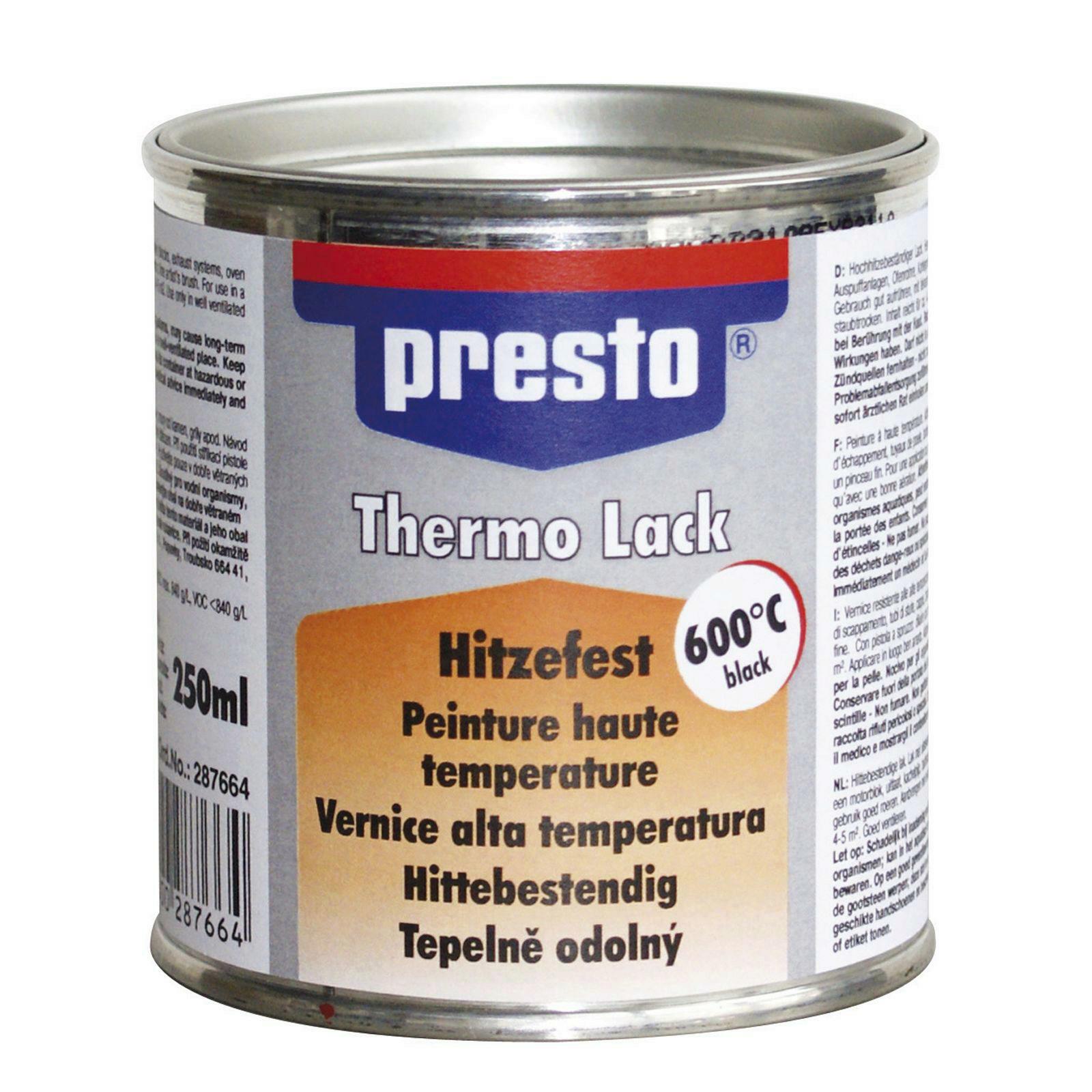 PRESTO Motor-/Schalldämpferlack Thermolack schwarz 250ml