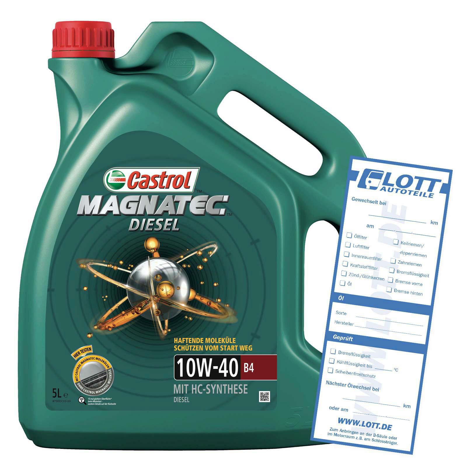 CASTROL Motoröl Magnatec Diesel B4 10W-40 5L