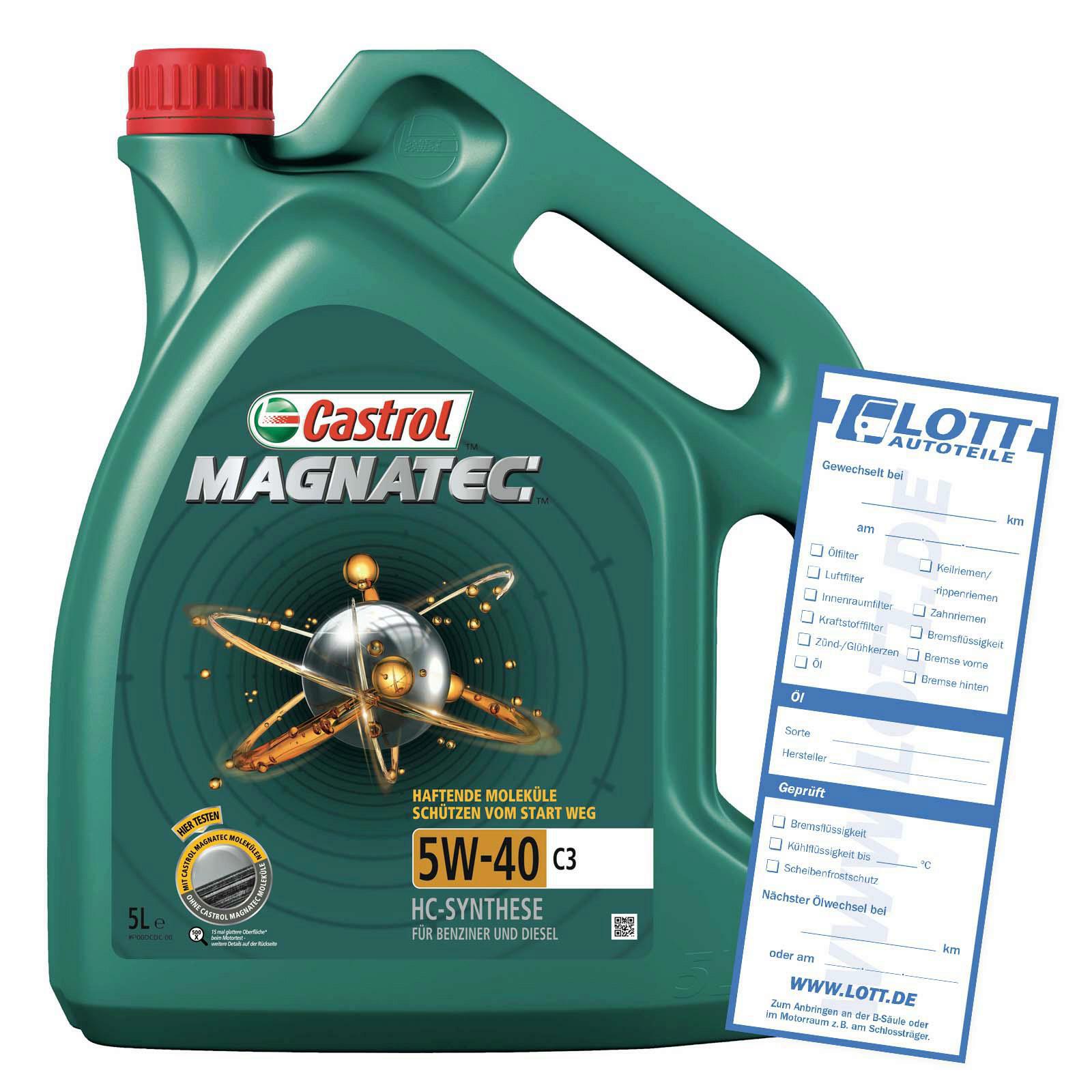 CASTROL Motoröl Magnatec C3 5W-40 5L