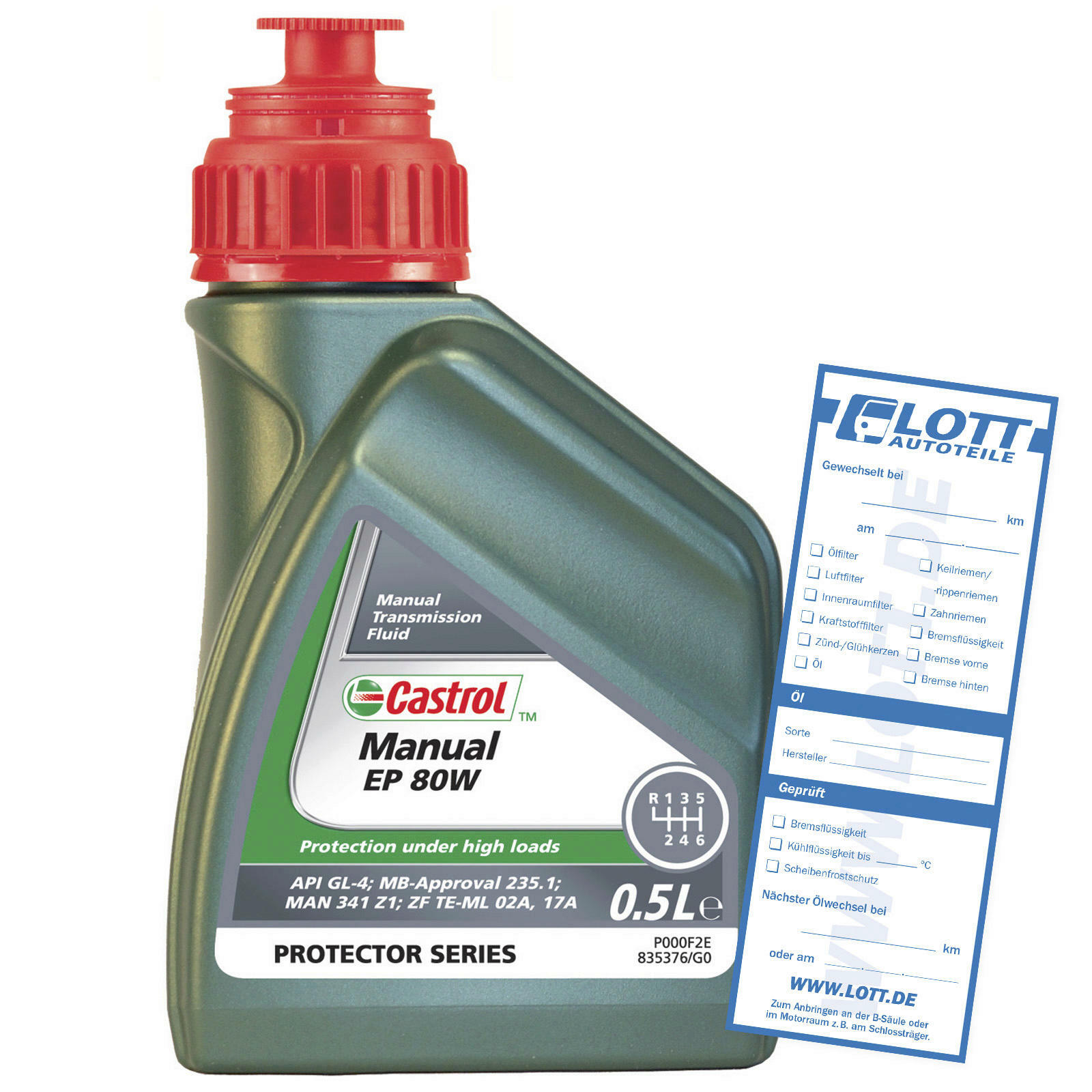 CASTROL Achsgetriebeöl Manuel EP 80W 500ml