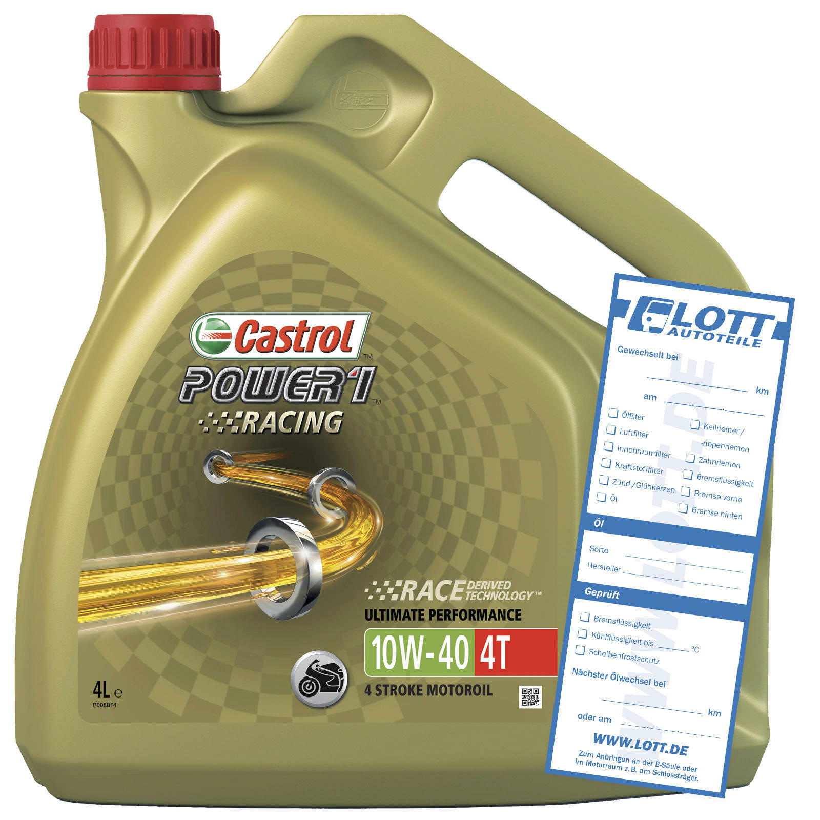 CASTROL Motoröl POWER 1 RACING 4T 10W-40 4L