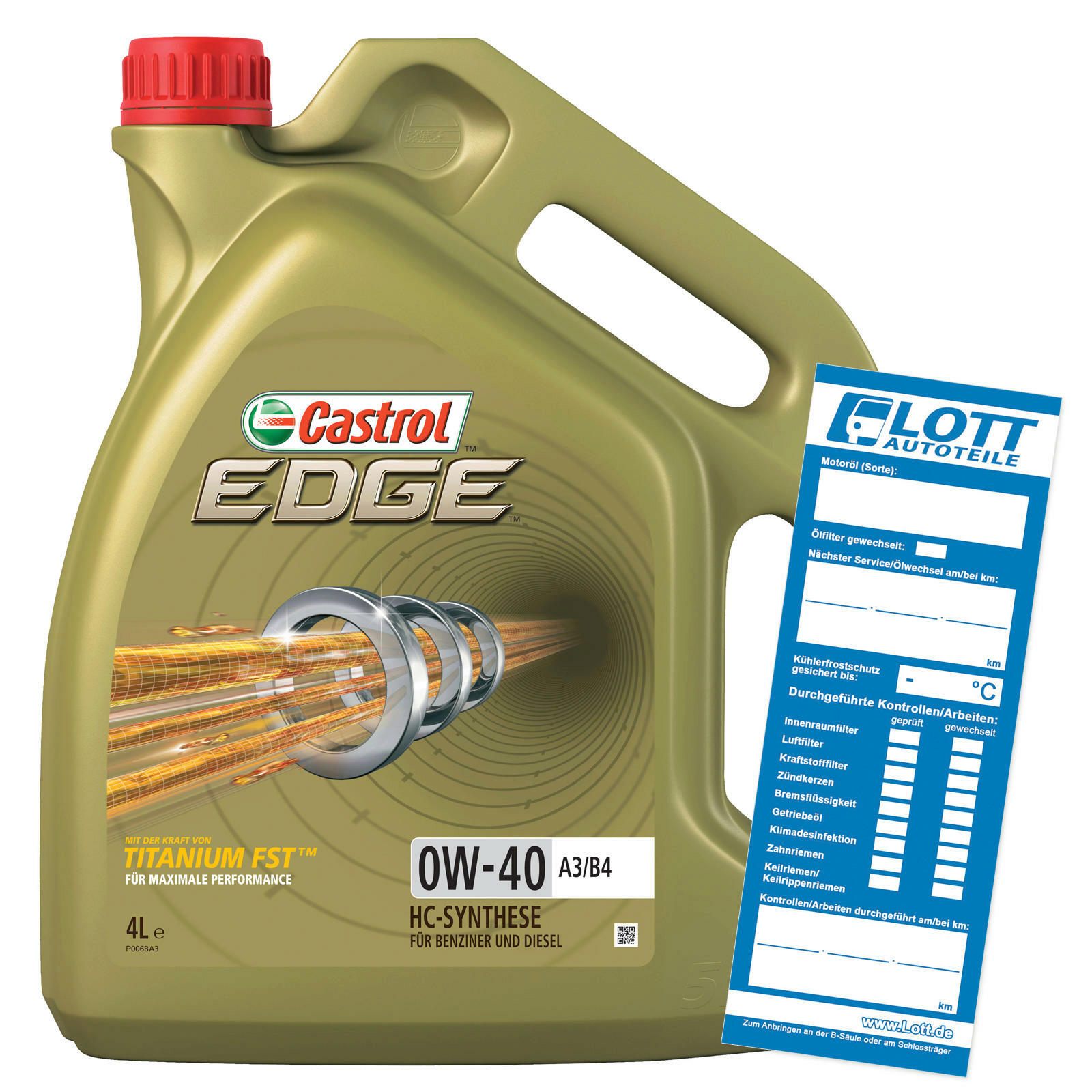 CASTROL Motoröl Edge Titanium FST 4L 0W-40