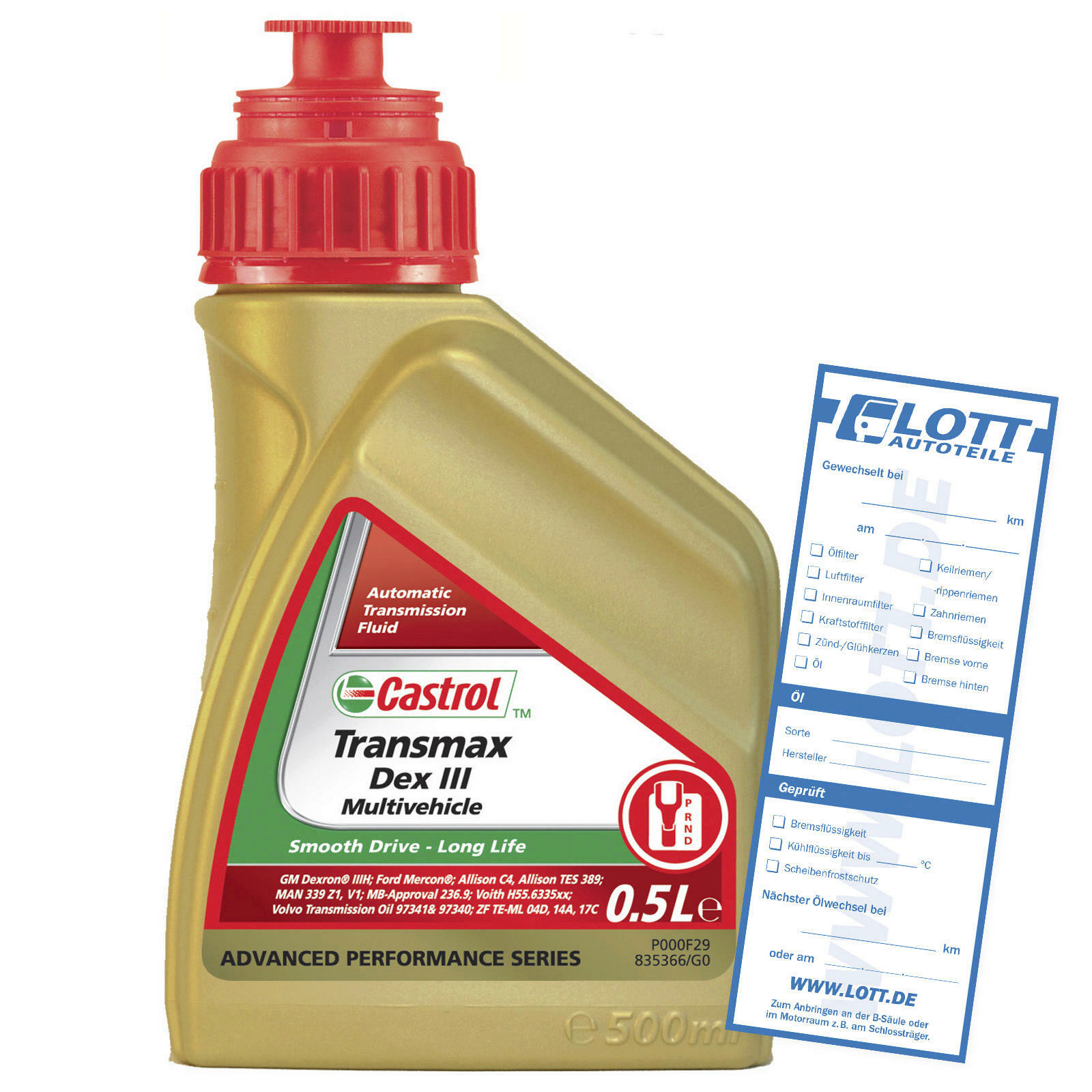 CASTROL Automatikgetriebeöl TRANSMAX DEX III MULTIVEHICLE 500ml