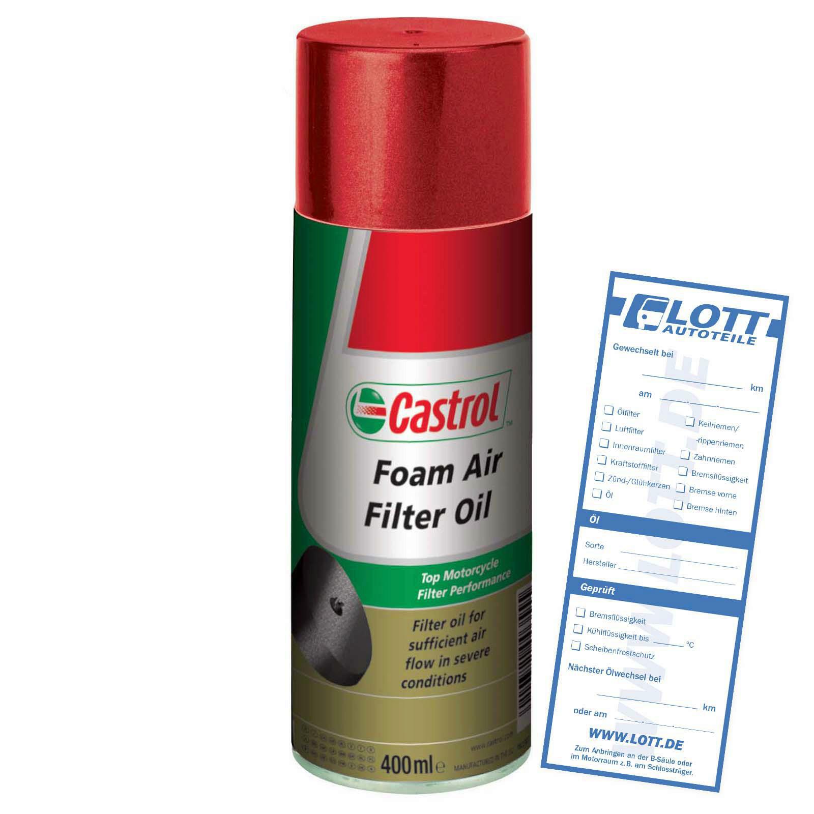 CASTROL Universal Cleaner FOAM AIR FILTER OIL