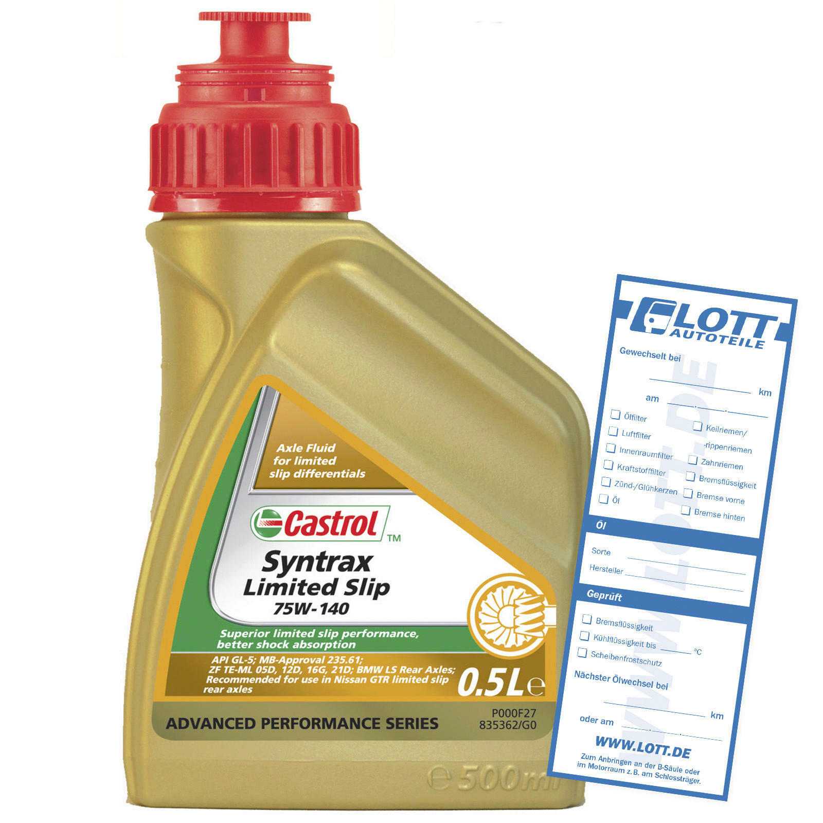 CASTROL Achsgetriebeöl SYNTRAX LIMITED SLIP 75W-140 500ml