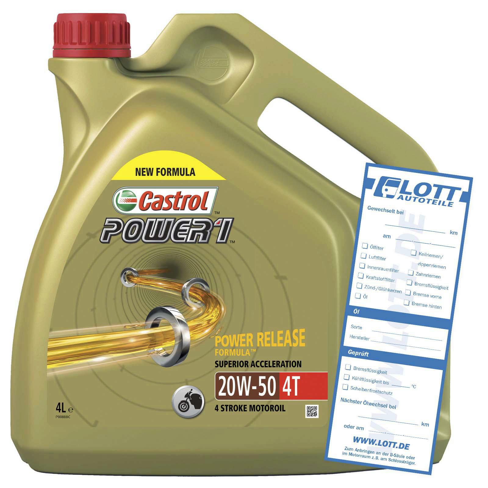 CASTROL Motoröl Power 1 4T 20W-50 4L