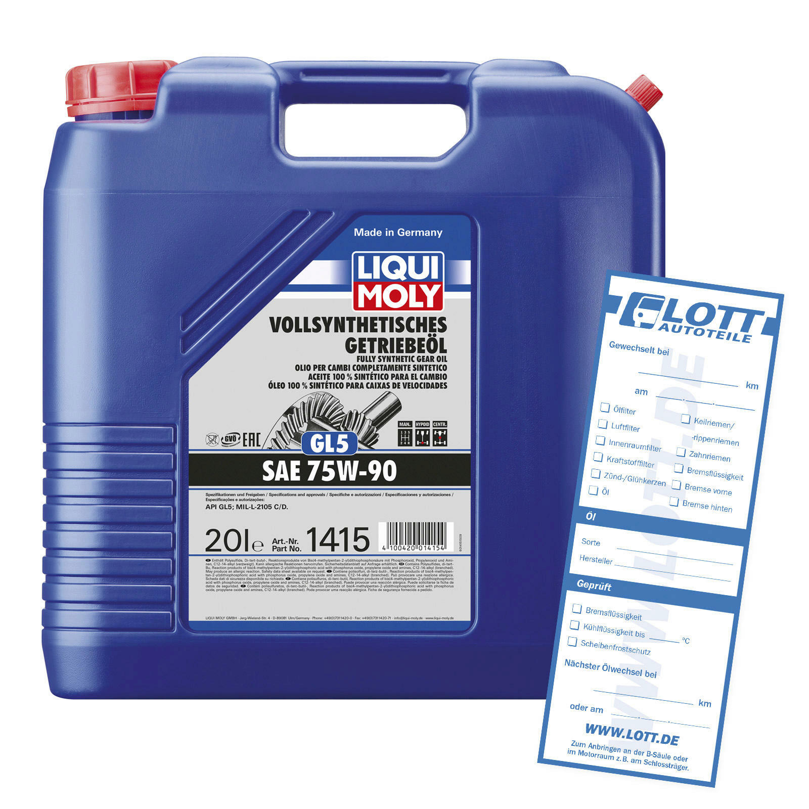 Liqui Moly Getriebeöl SAE 75W-90 20L