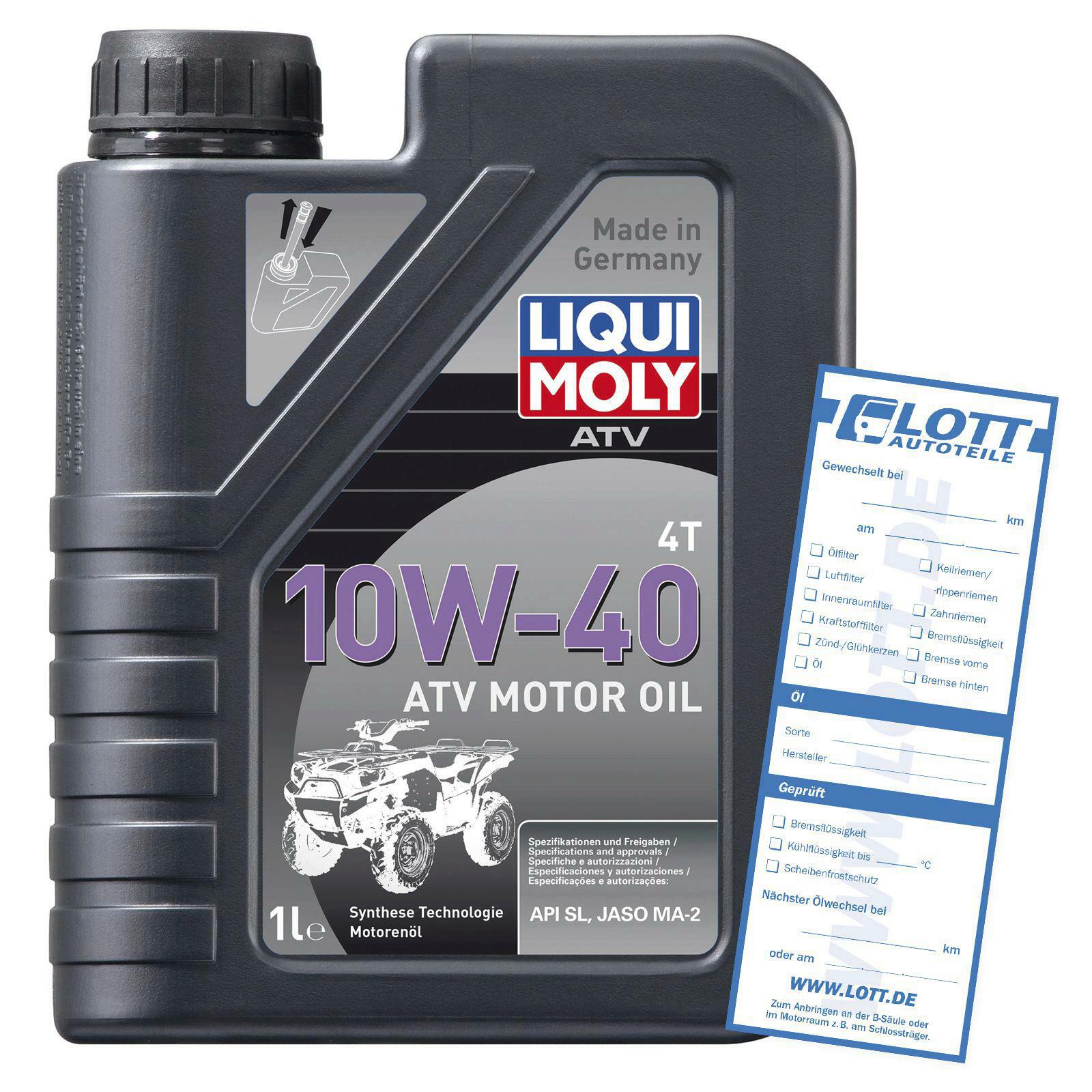 LIQUI MOLY Motoröl ATV 4T Motoroil 10W-40 1L