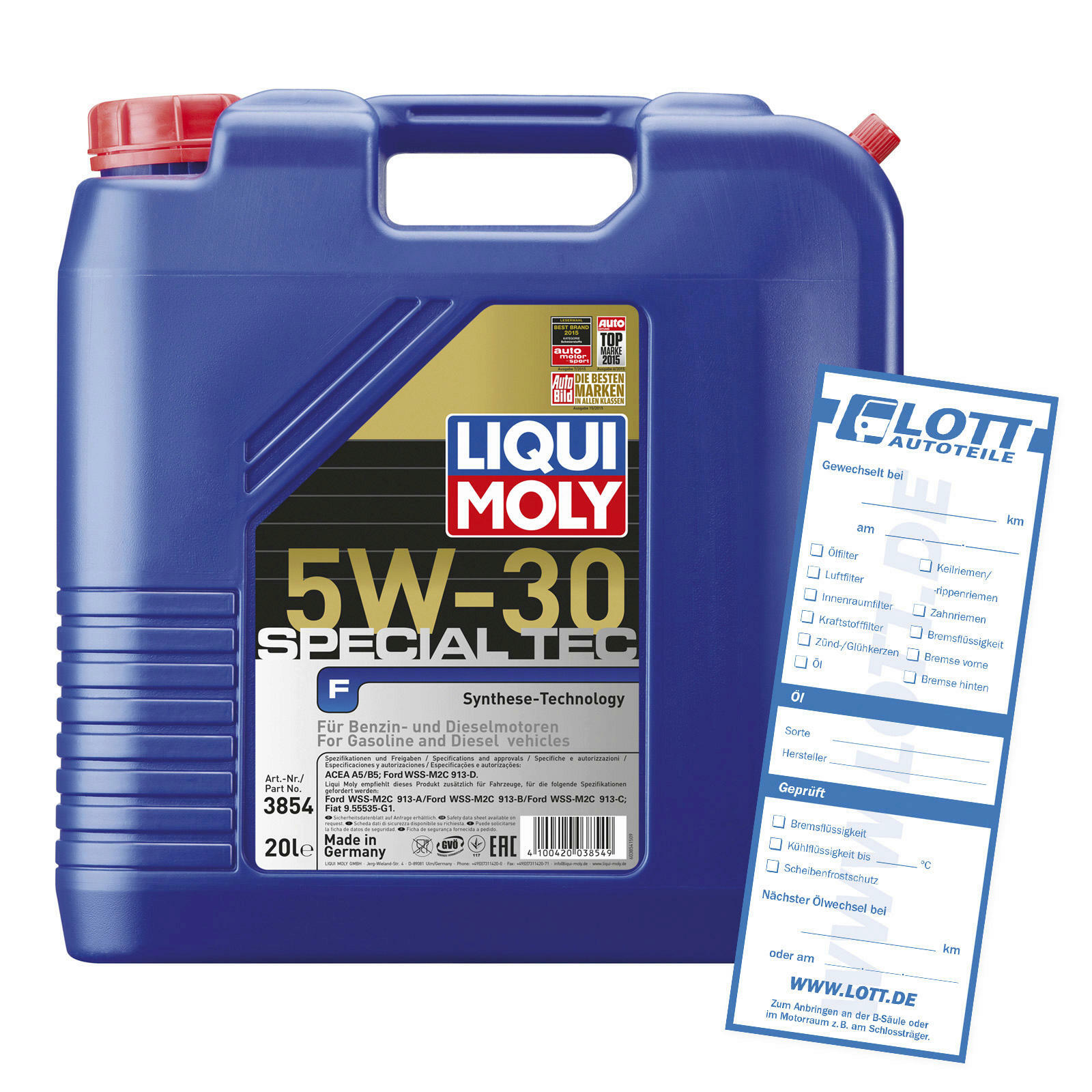 Liqui Moly Leichtlaufmotoren&ouml;l Special Tec F 5W-30 20L 3854