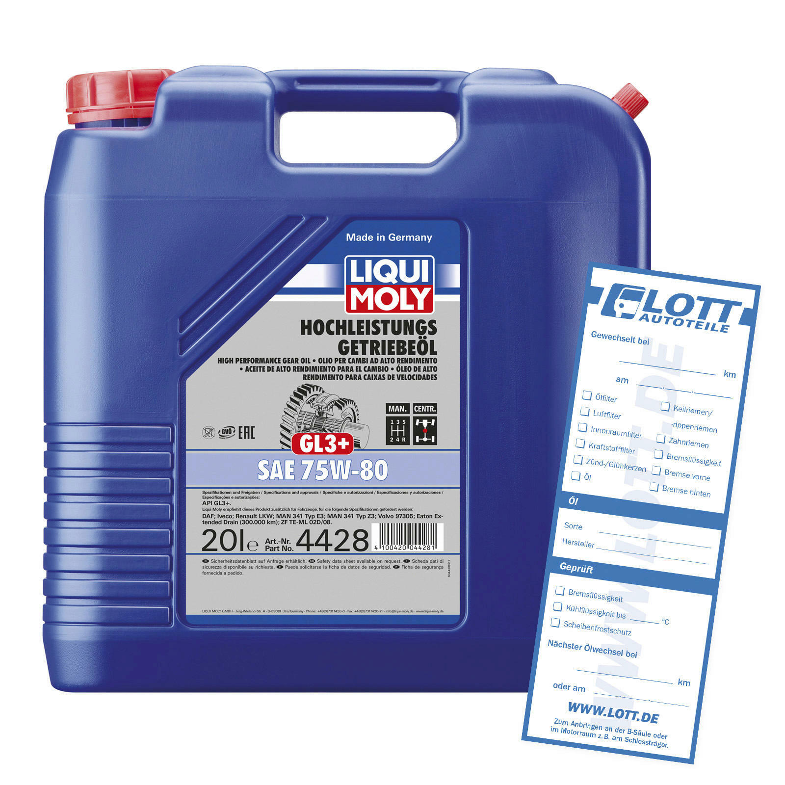 Liqui Moly Hochleistungsgetriebeöl SAE 75W-80 20L