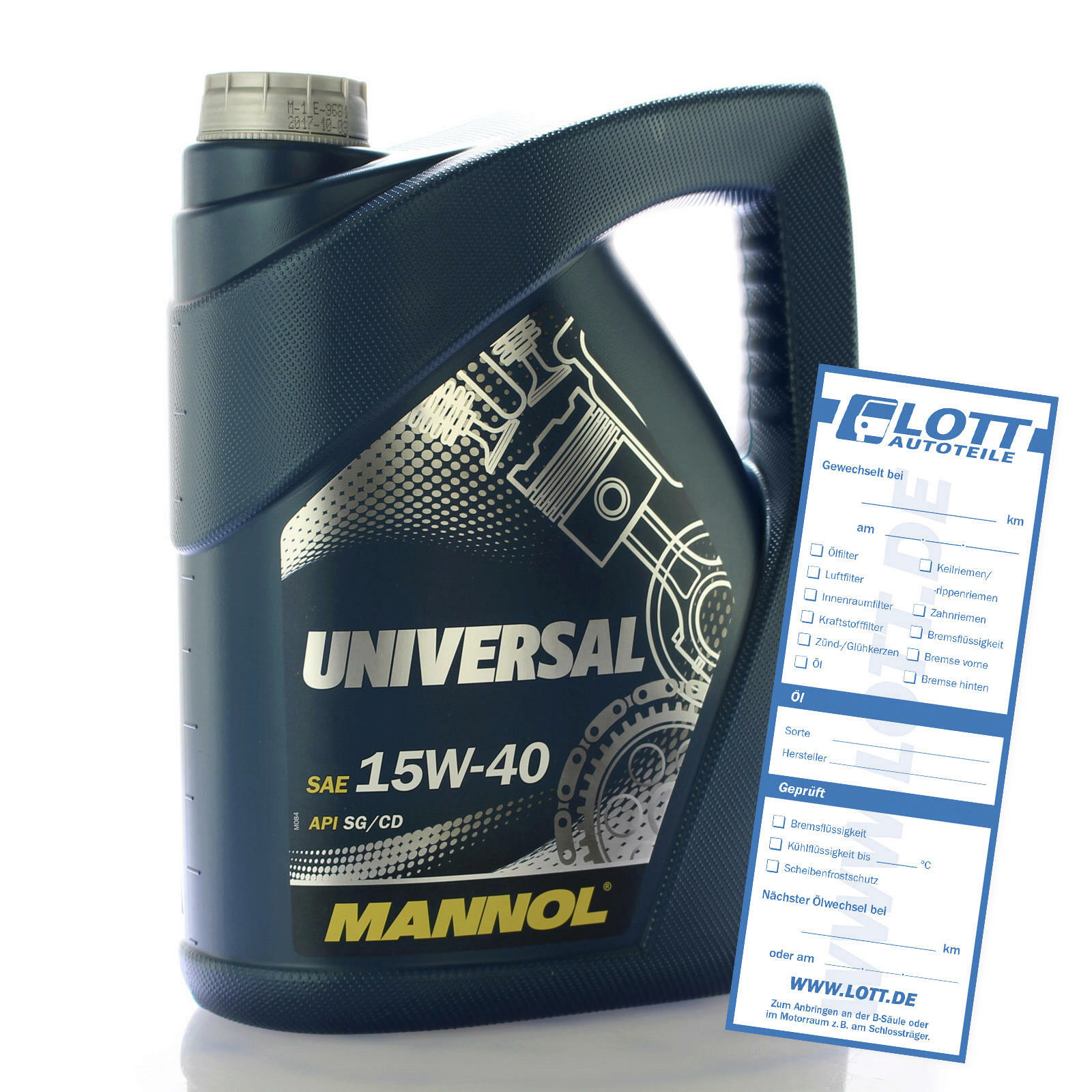 2x 5L Mannol MN7405-5 Motoröl Universal 15W-40 hochwertiges Motorenöl API SG/CD