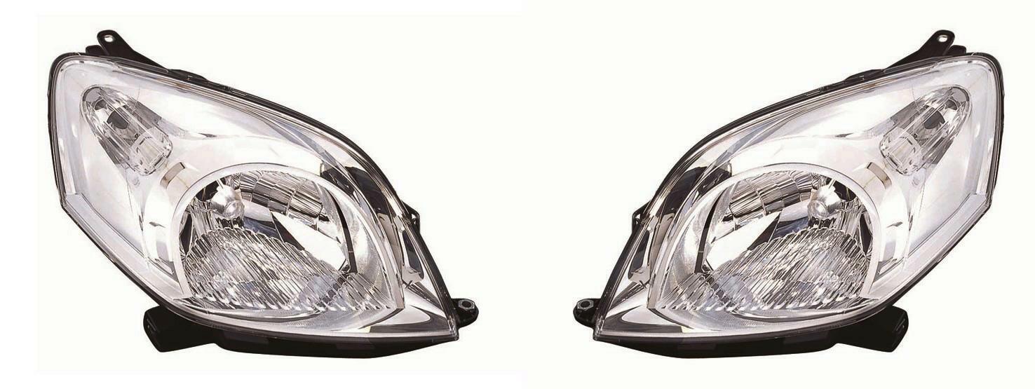 Hauptscheinwerfer H4 links + rechts passend f&uuml;r Fiat Qubo 1.4 75 Citroen Nemo