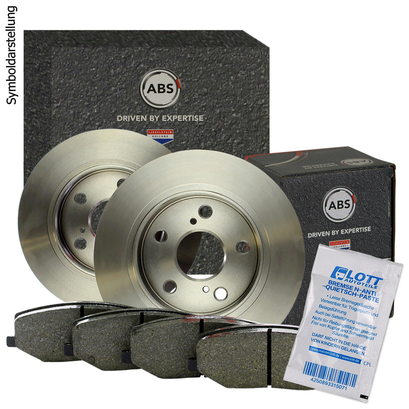 Bremsscheiben + Bremsbel&auml;ge Set vorne passend f&uuml;r Fiat Ducato Citroen Jumper