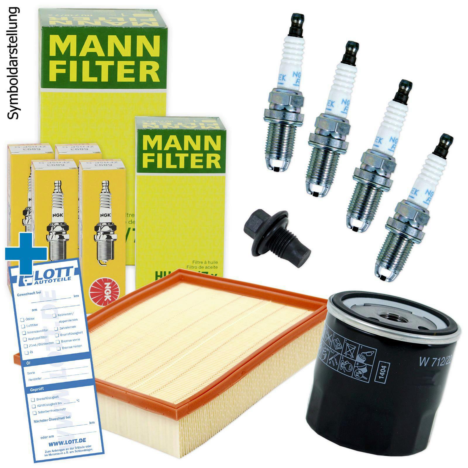 Luftfilter Ölfilter Zündkerzen Ölablassschraube passend fü...