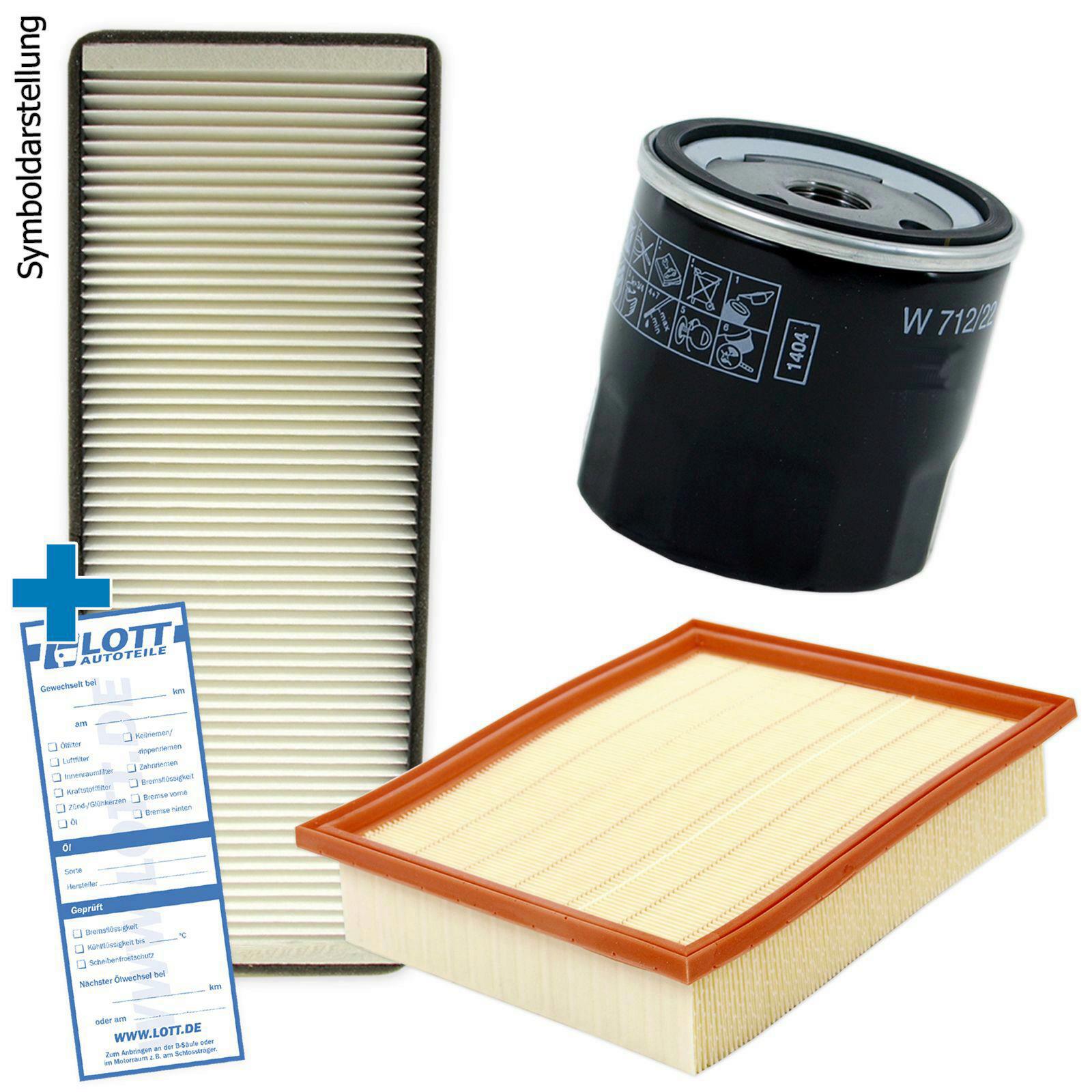 &Ouml;LFILTER + LUFTFILTER + INNENRAUMFILTER