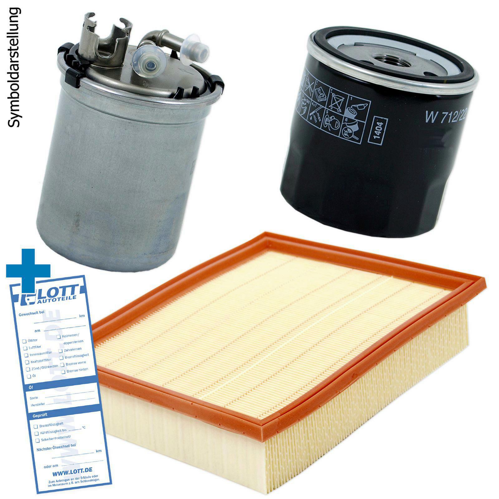 &Ouml;LFILTER + LUFTFILTER + KRAFTSTOFFFILTER