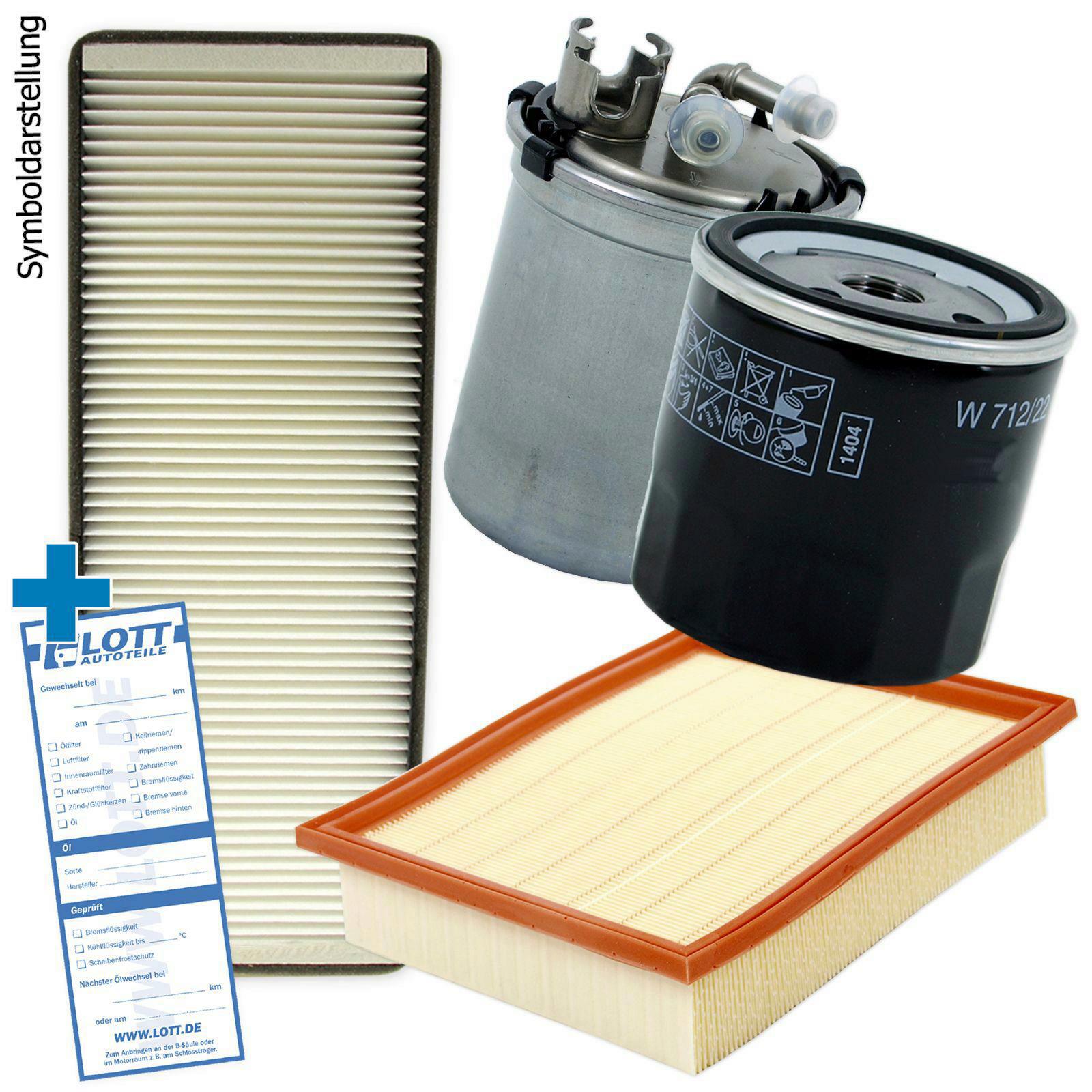 &Ouml;LFILTER + LUFTFILTER + KRAFTSTOFFFILTER + INNENRAUMFILTER