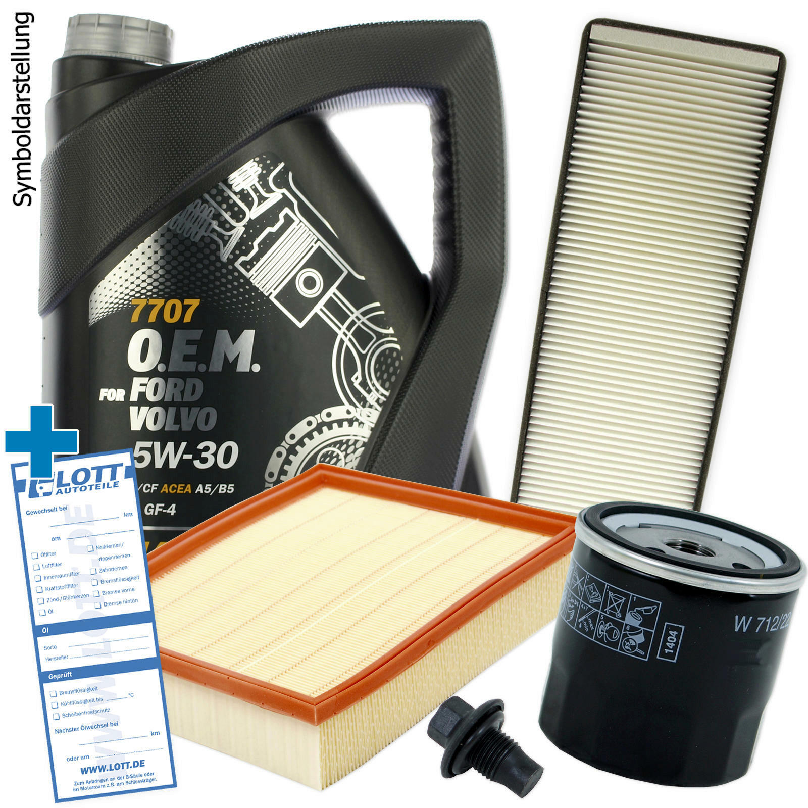 ÖLFILTER + LUFTFILTER + INNENRAUMFILTER + 5L MANNOL ÖL + ÖLABL...