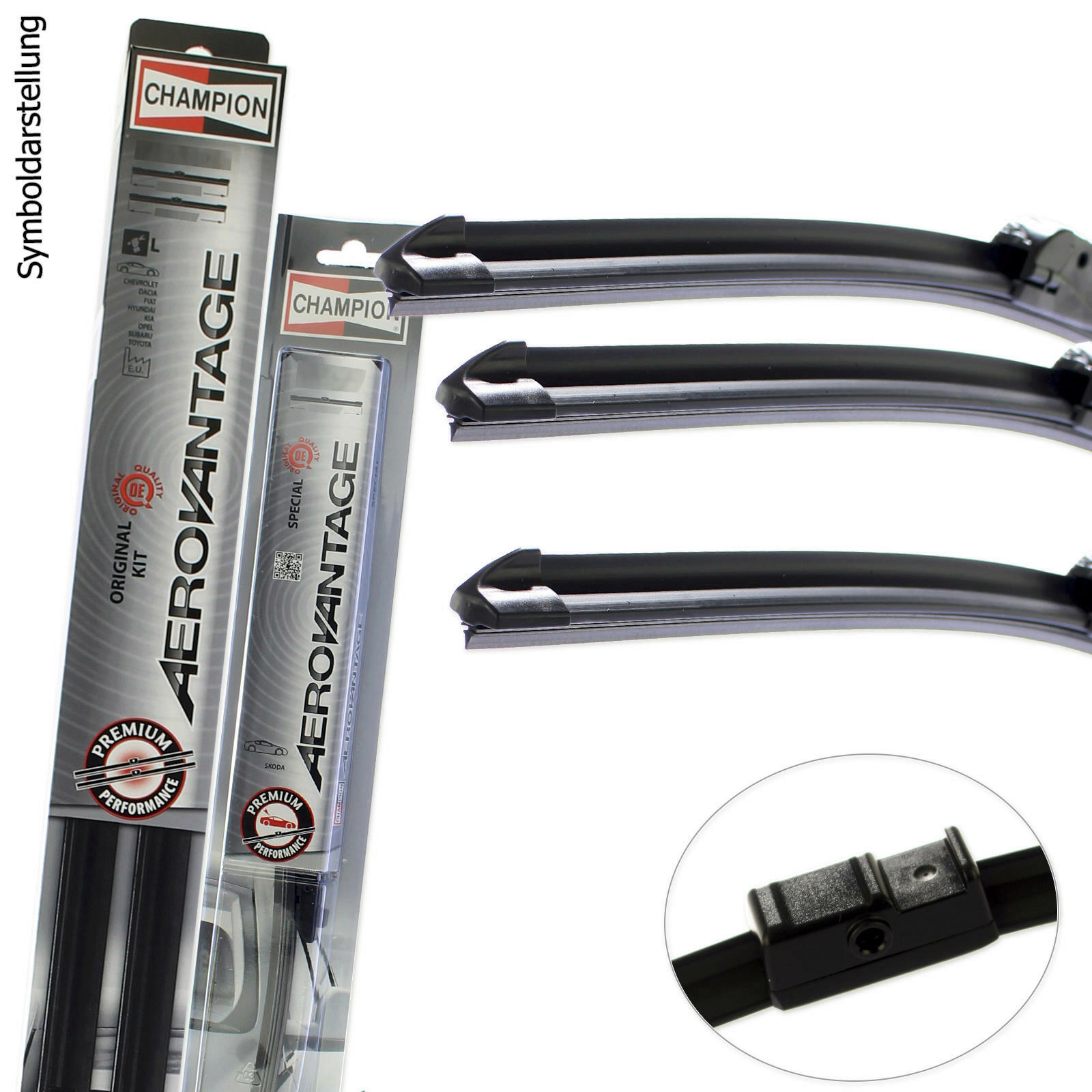 Champion Scheibenwischer Wischblatt Set Vorne Hinten für Mazda 3 BK 1.4-2.3