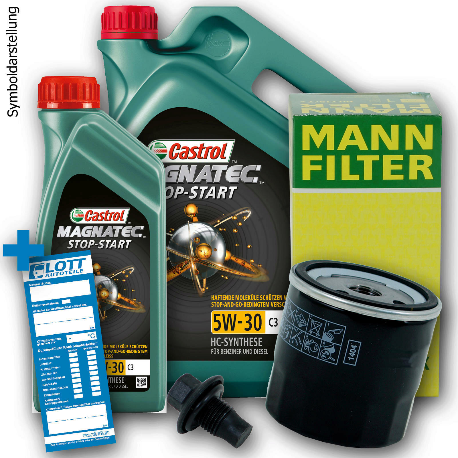 Ölwechsel Set 6L 5W30 Öl Motoröl Castrol + MANN Ölfilter
