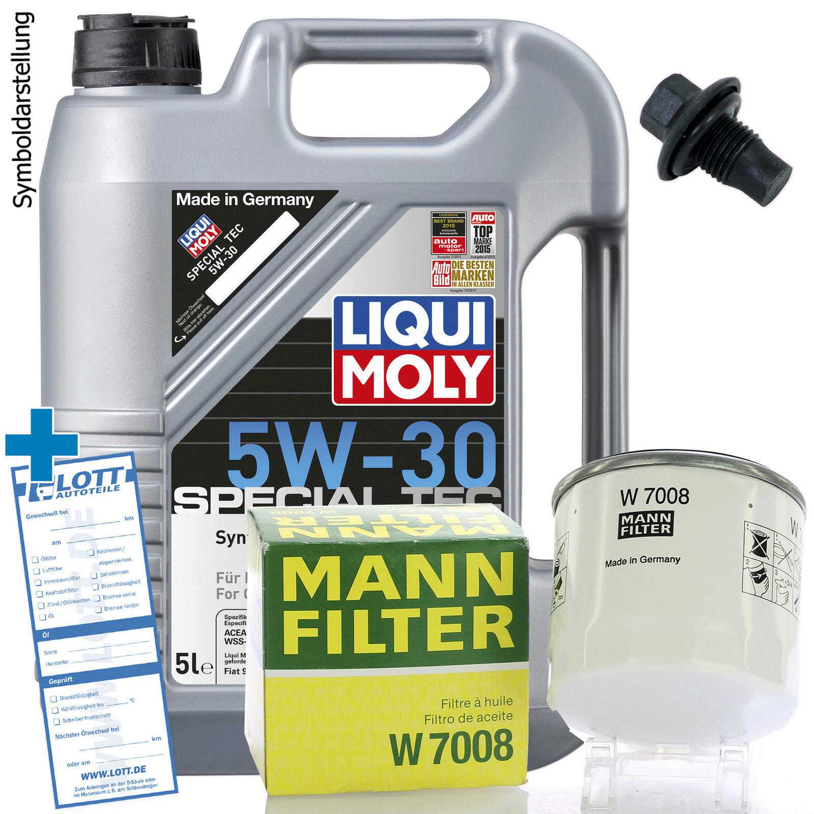 Ölwechsel Set 5L 5W30 Öl Motoröl LIQUI MOLY + MANN Ölfilter + Ablassschraube