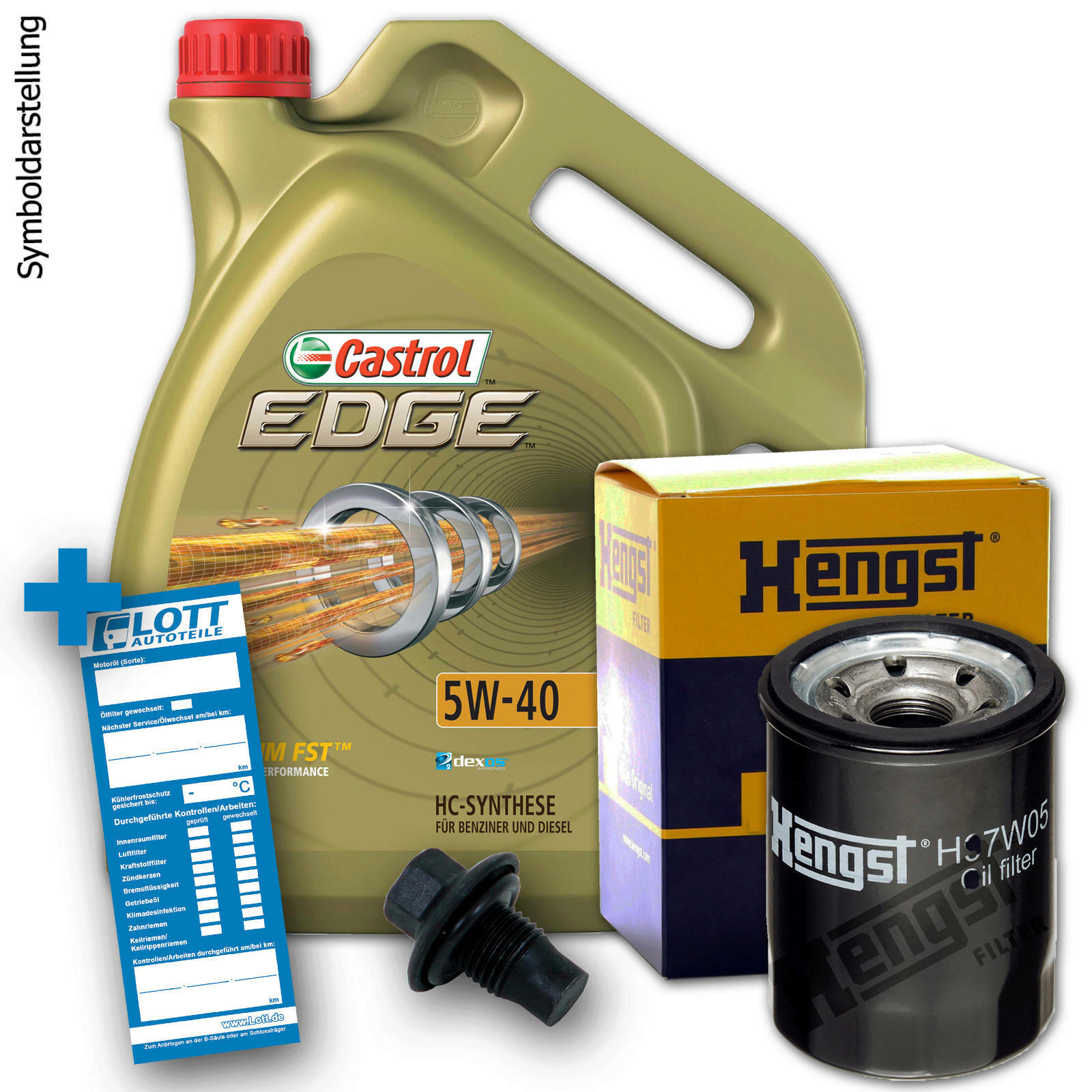 Ölwechsel Set Castrol Motoröl + Hengst Ölfilter