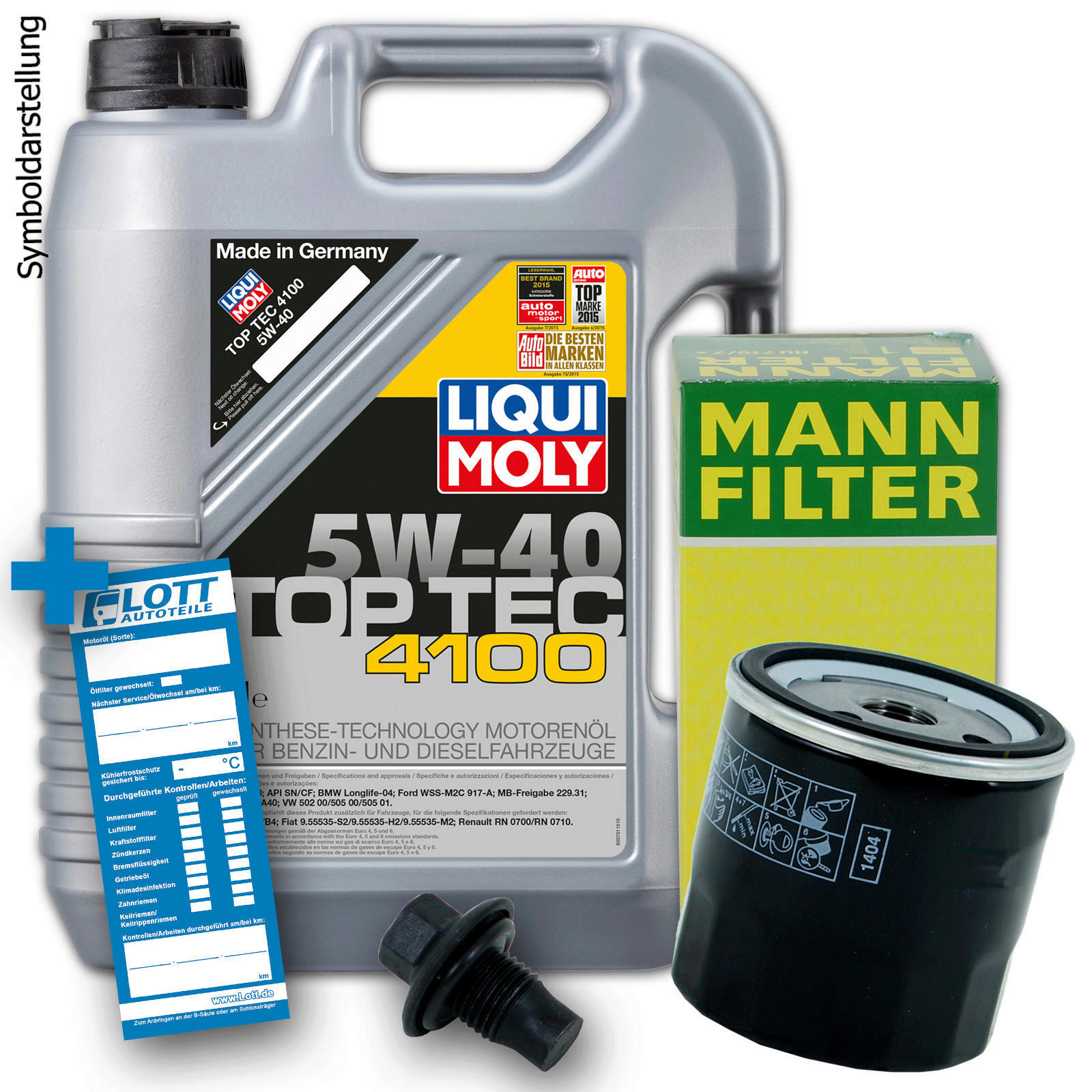 Ölwechsel Set 5L 5W40 Öl Motoröl LIQUI MOLY + MANN Ölfilter